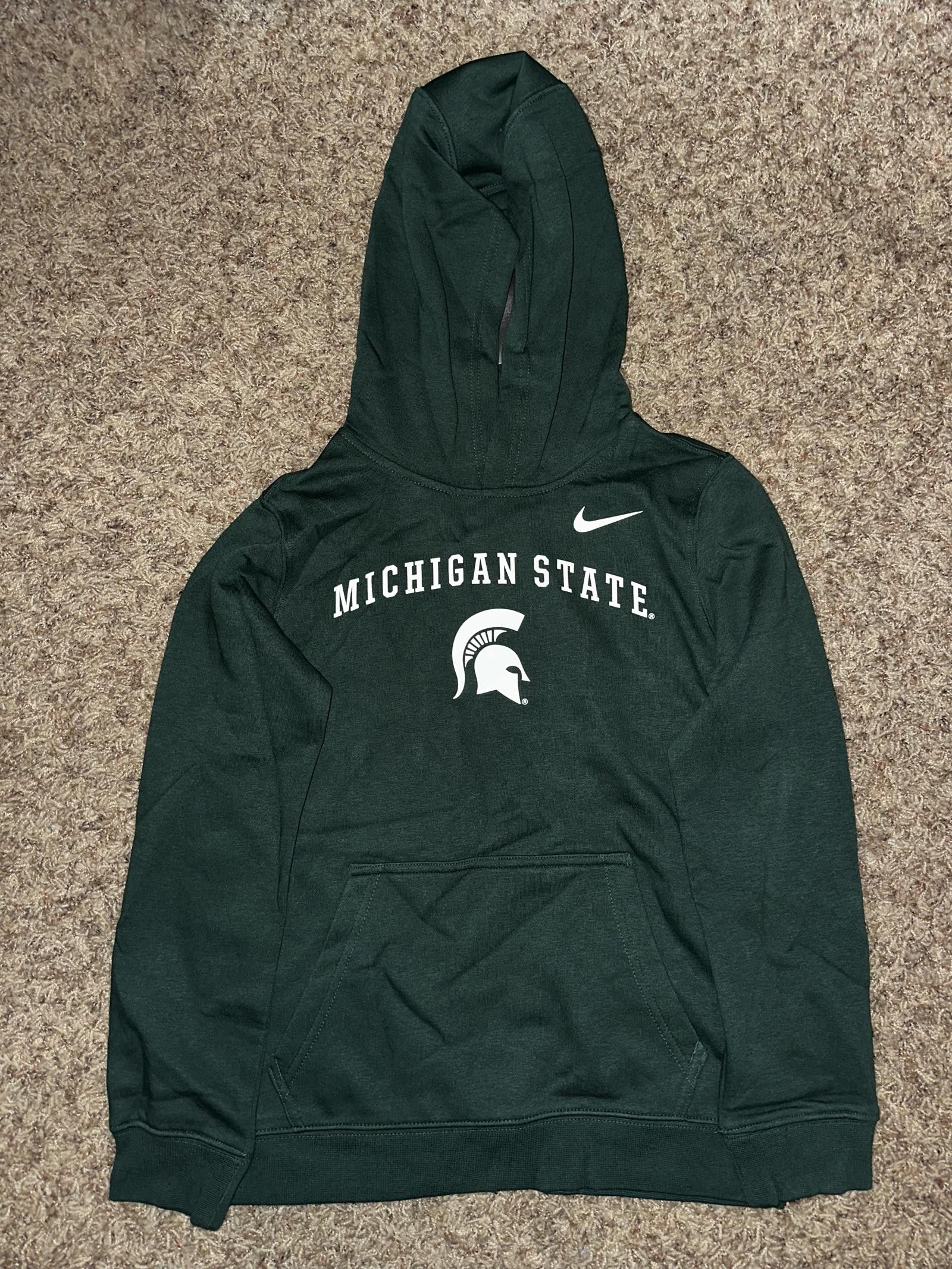 Nike Big Kids (Boy’s) Green Michigan State Sparta ns Club Fleece Pullover Hoodie