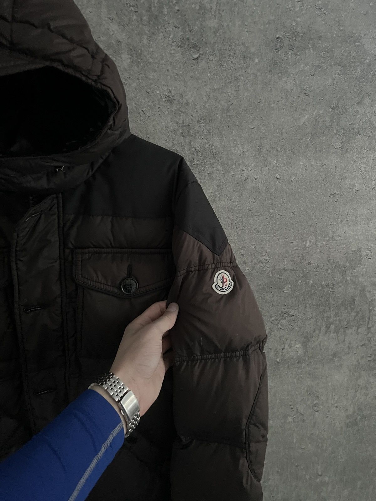 Moncler Moncler Puffer Jacket Brown Big Logo Down Size US S / EU 44-46 / 1 - 2 Thumbnail