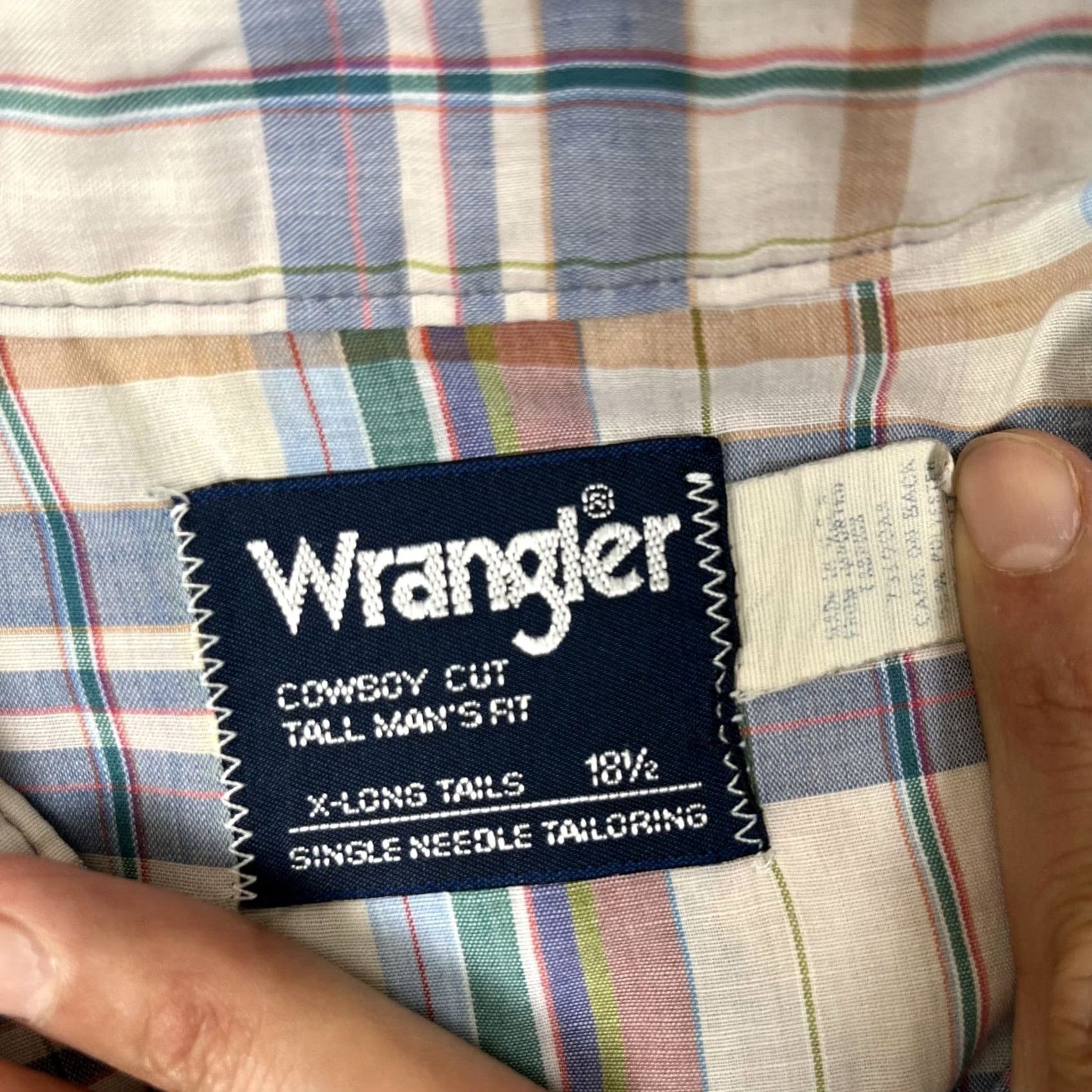 Wrangler Wrangler Shirt Mens 2XLT Multicolor Plaid Short Sleeve Snap Front Western Tall Size US XXL / EU 58 / 5 - 3 Thumbnail