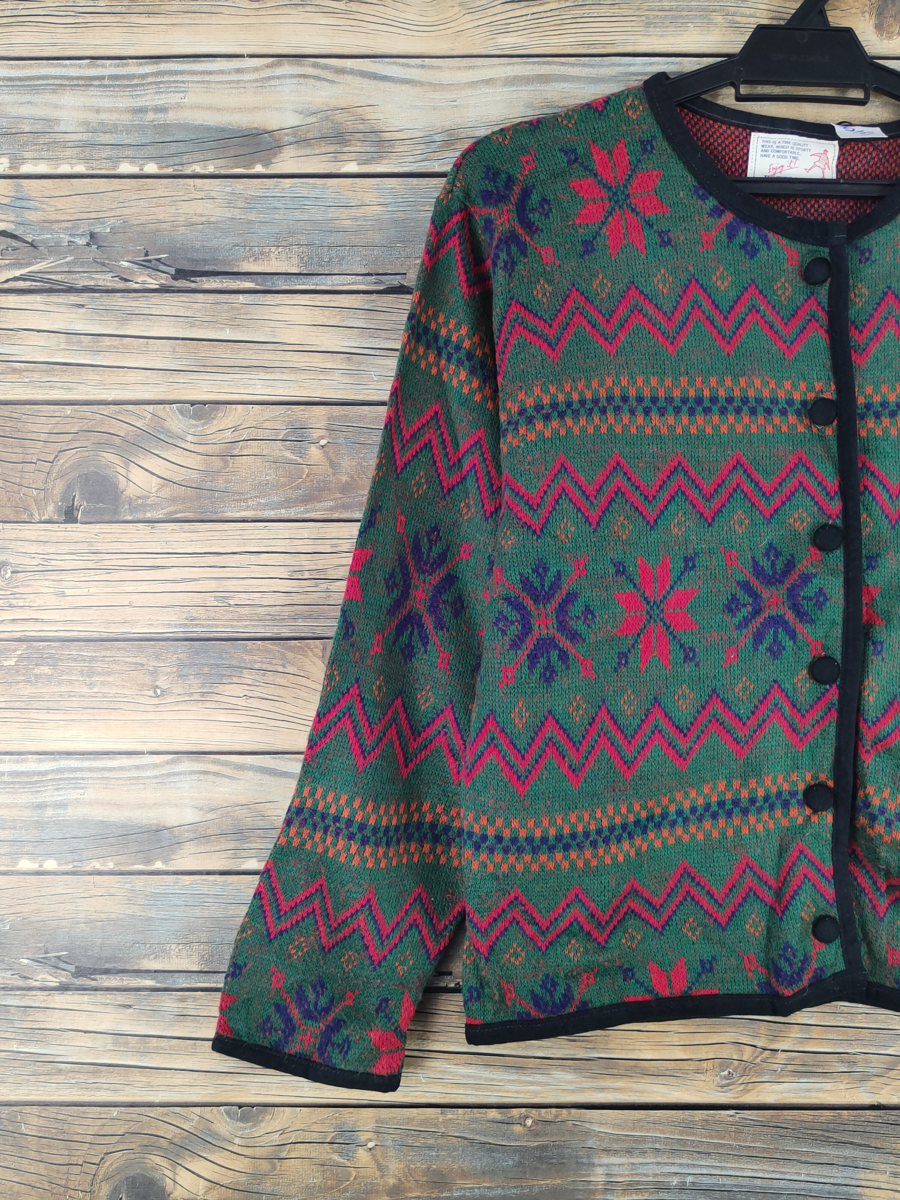 Japanese Brand Estemarl Green Knitwear Cardigan #W2161 Size S / US 4 / IT 40 - 3 Thumbnail