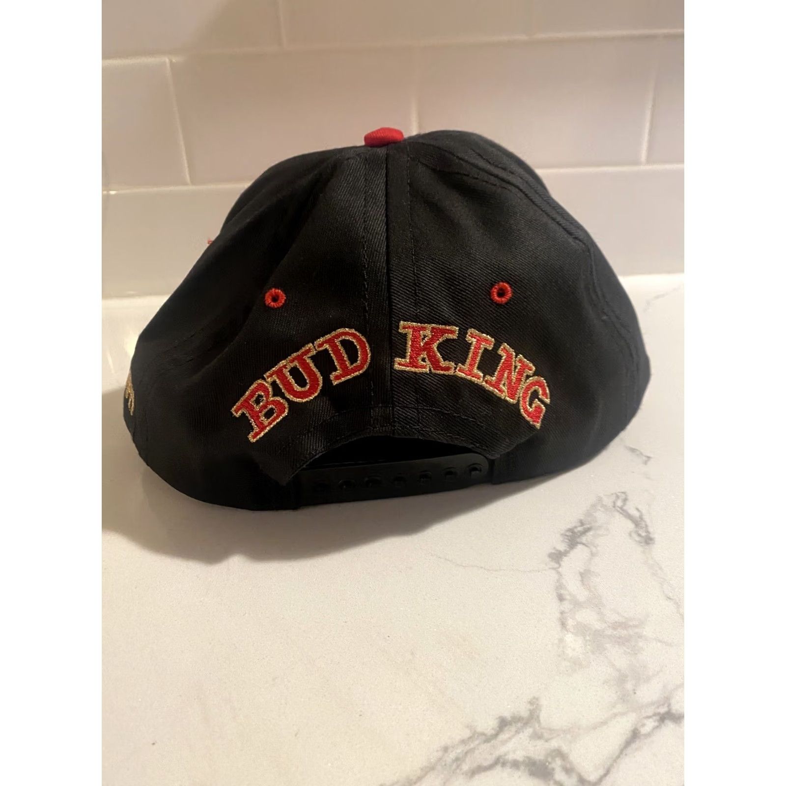Vintage VINTAGE Bernstein King Of Speed Mac Tools Snapback Hat Cap Made In USA Men Adjustable Black USA Snapback Mens Size ONE SIZE - 4 Thumbnail