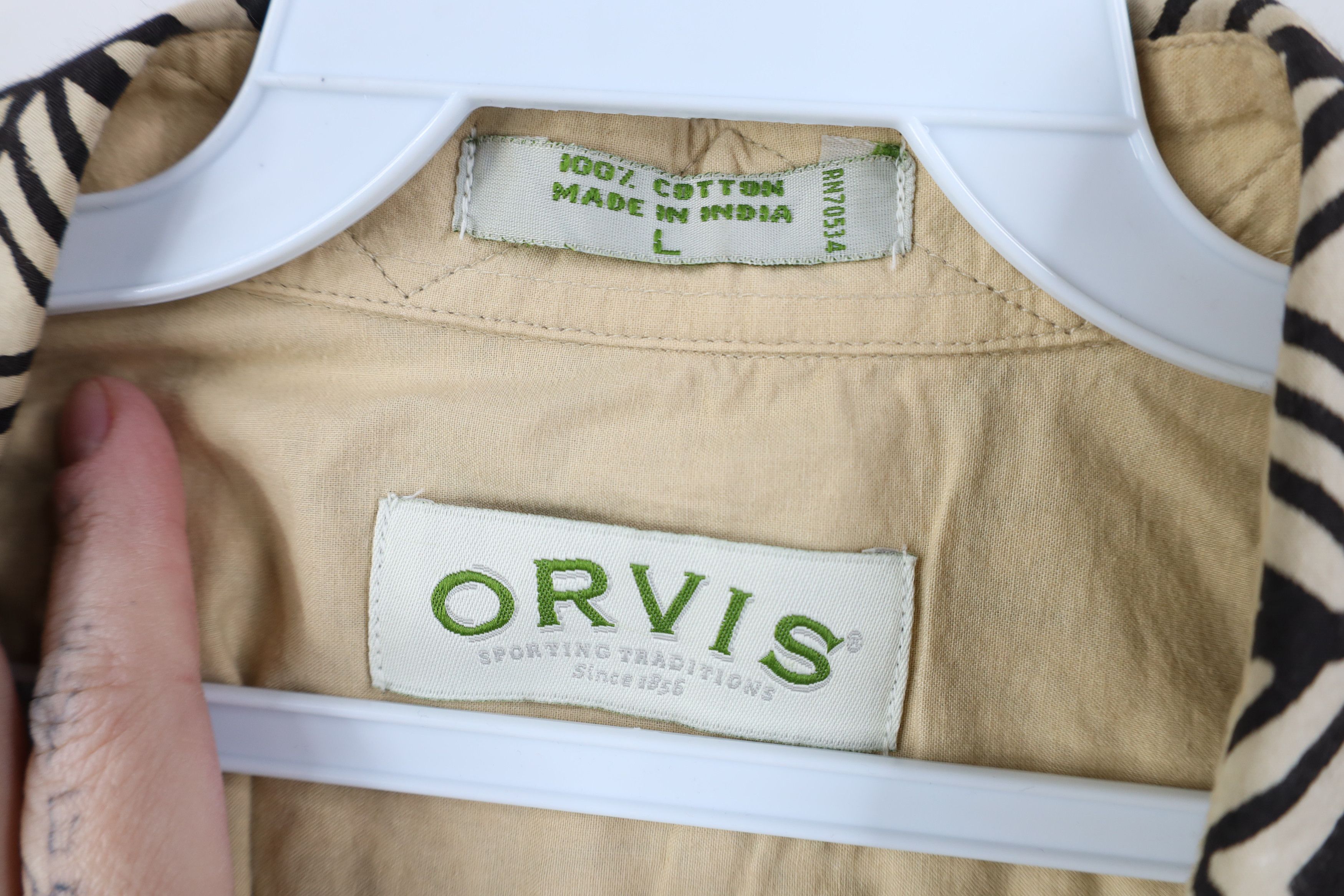 Orvis Vintage 90s Y2K Orvis Short Sleeve Button Down Shirt Size US L / EU 52-54 / 3 - 7 Thumbnail