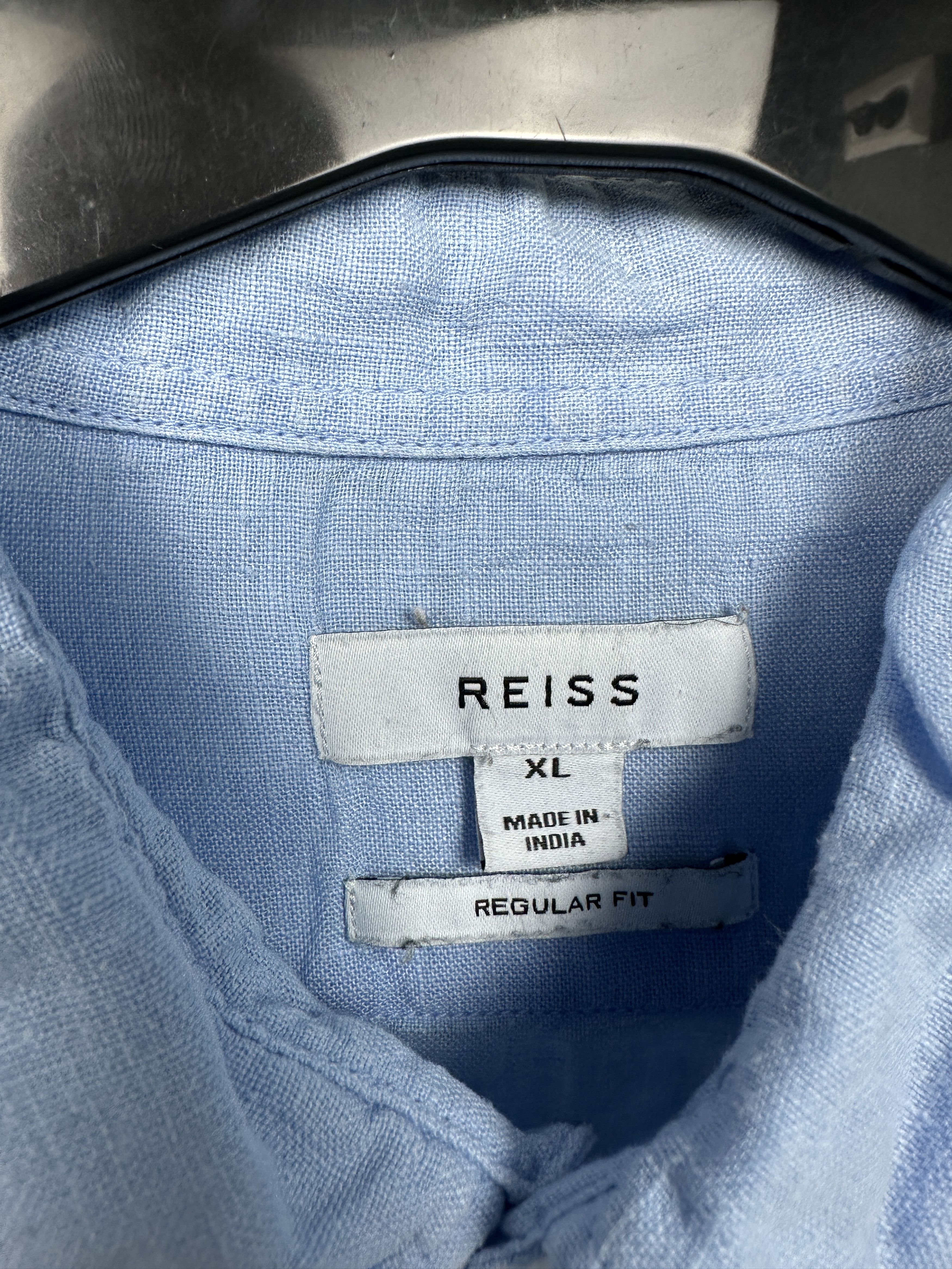 Reiss Reiss Mens Linen Long Sleeve Shirt Size US XL / EU 56 / 4 - 3 Thumbnail