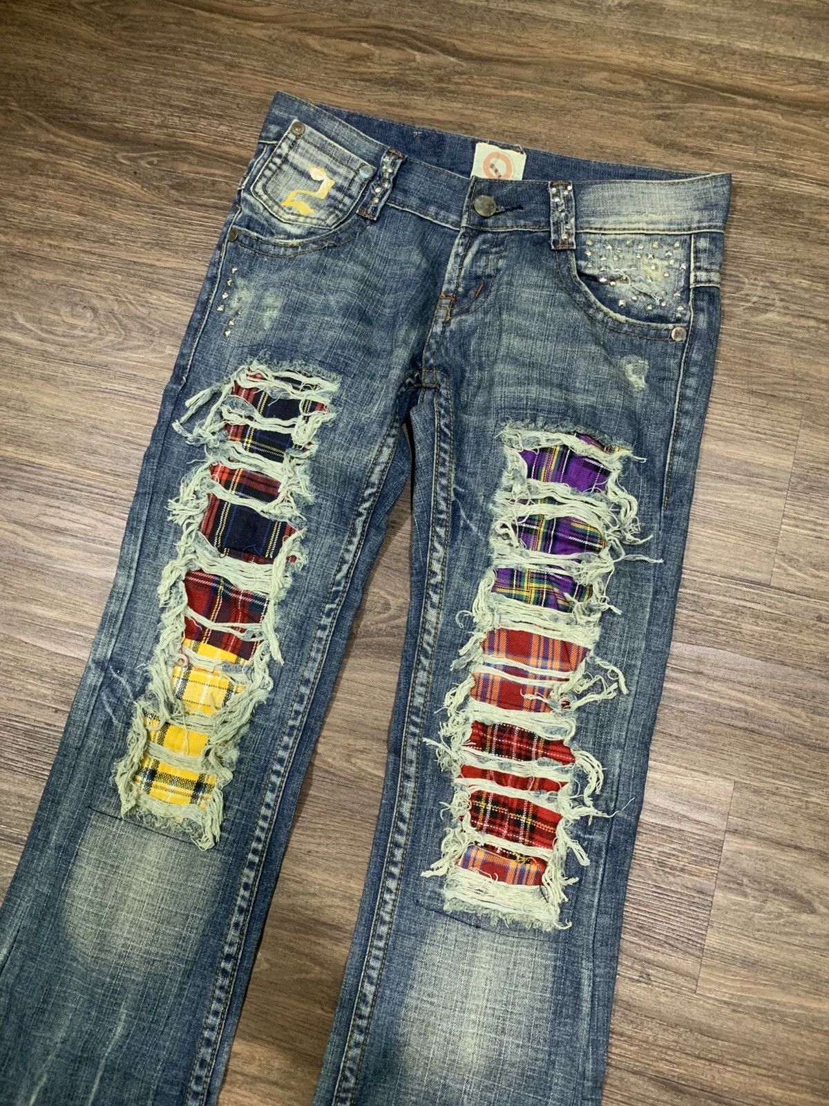 Japanese Brand Japanese SM Flared Distressed Denim Kapital style Long Pants Size US 27 - 3 Thumbnail