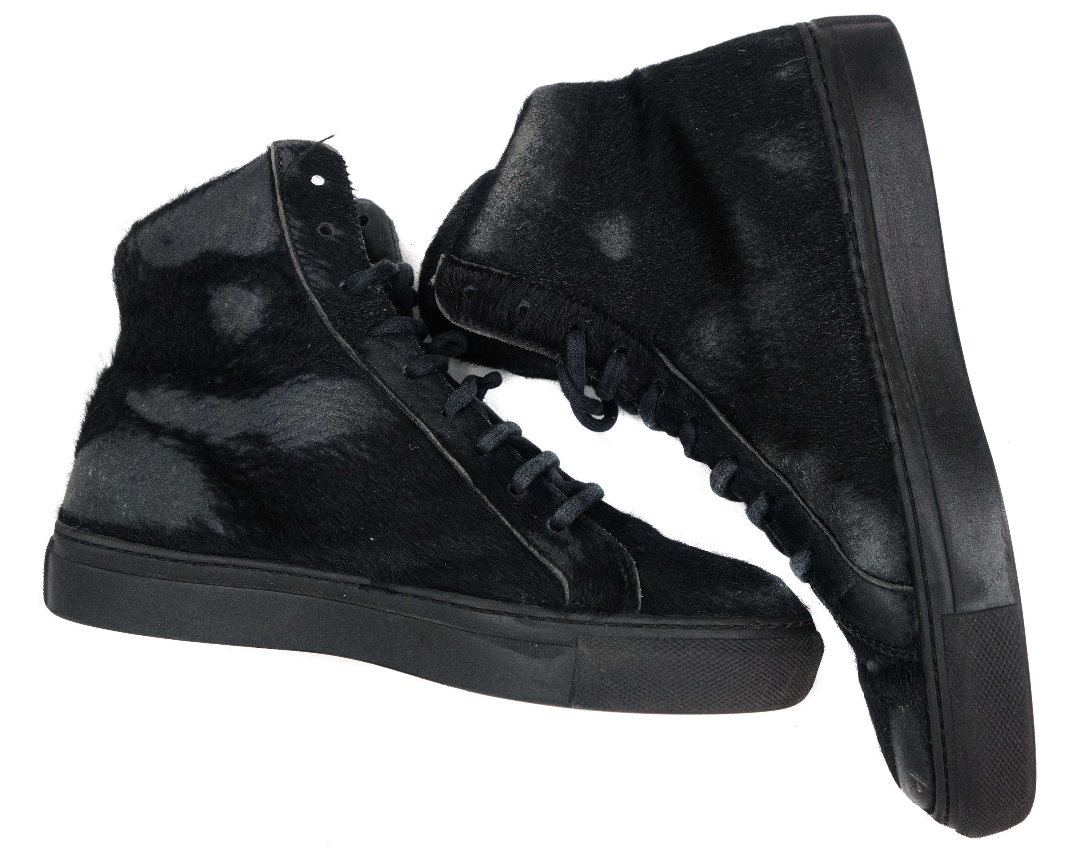 The Last Conspiracy Pony Hair Leather High Top Sneakers Size US 7 / IT 37 - 6 Thumbnail