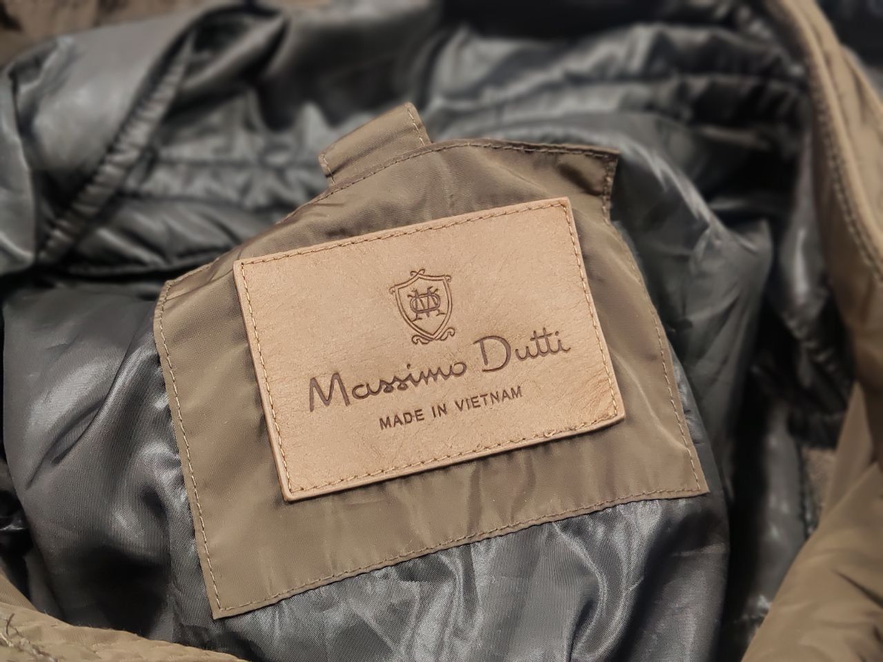 Massimo Dutti Massimo Dutti Nylon Brown Pocket Zip Hoodie Mens Jacket Size US XL / EU 56 / 4 - 16 Thumbnail