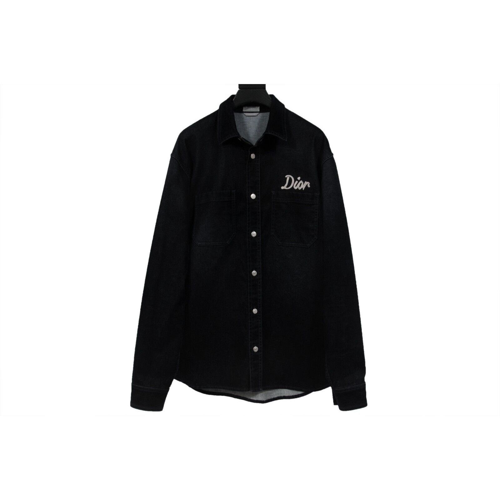 Dior Button Down Embroidered Logo Shirt IT 39 Velour Size US M / EU 48-50 / 2 - 16 Thumbnail