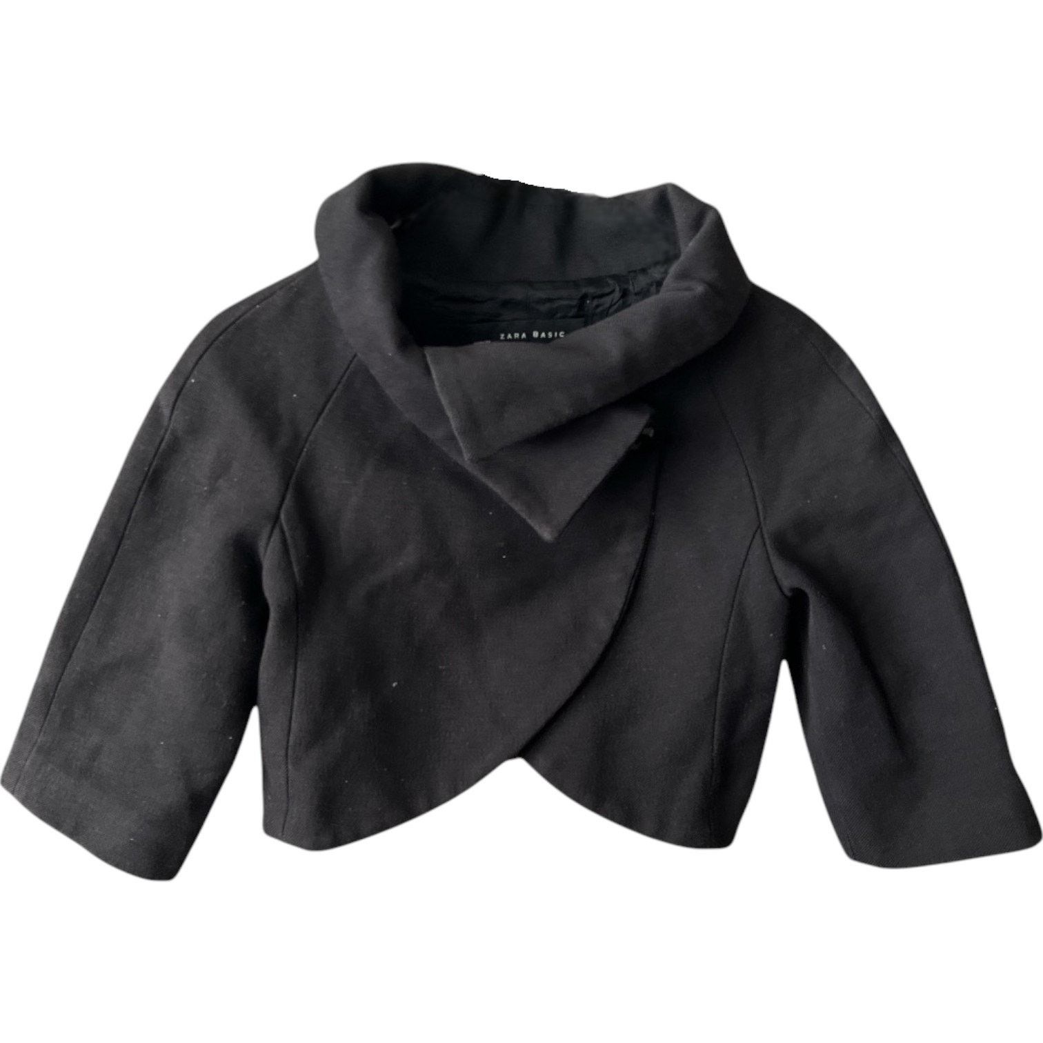 Zara ZARA Basic Black Crop Jacket, S Size S / US 4 / IT 40 - 1 Thumbnail