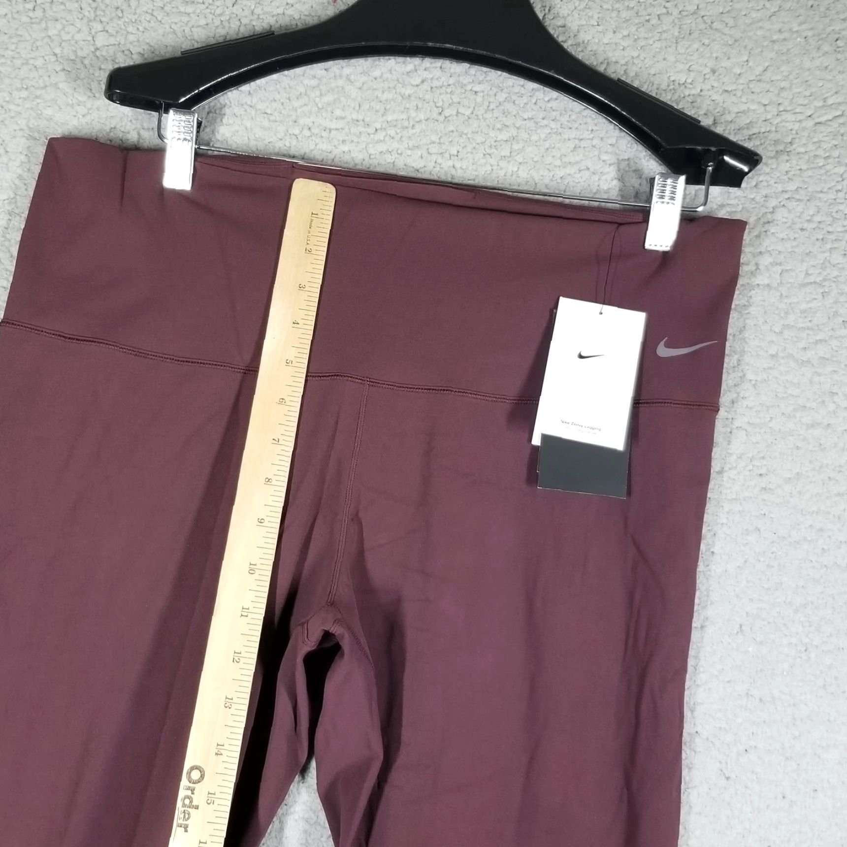 Nike Nike Zenvy High Waist Yoga Leggings 7/8 - Women's 2XL - Burgundy - Activewear - Compression - Pockets Size 40" / US 18 - 6 Thumbnail
