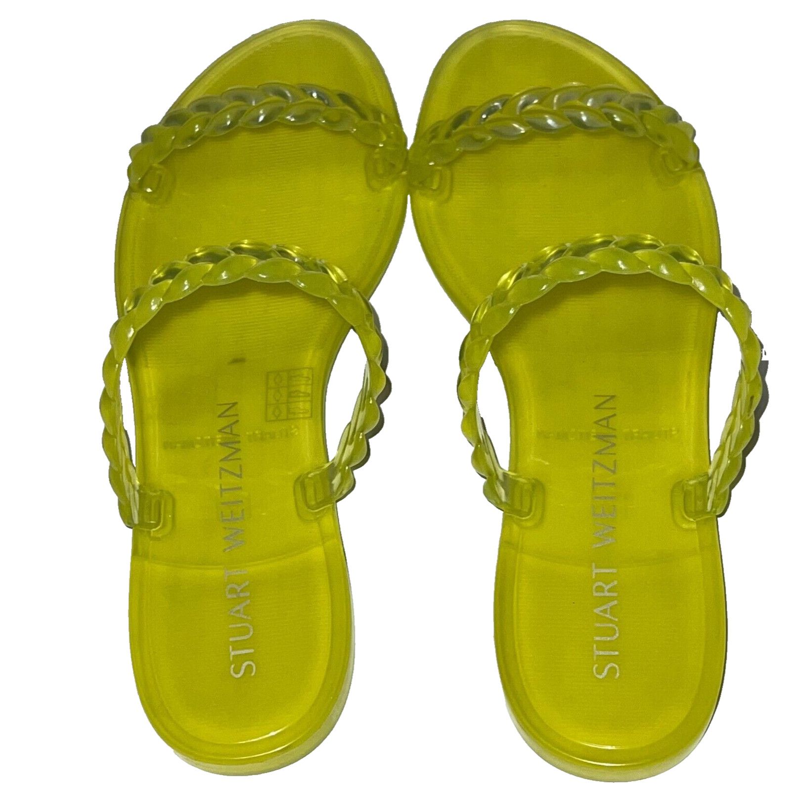 Stuart Weitzman Stuart Weitzman Yellow Braid Sawyer Jelly Sandals Size 9 B Size US 9 / IT 39 - 5 Thumbnail