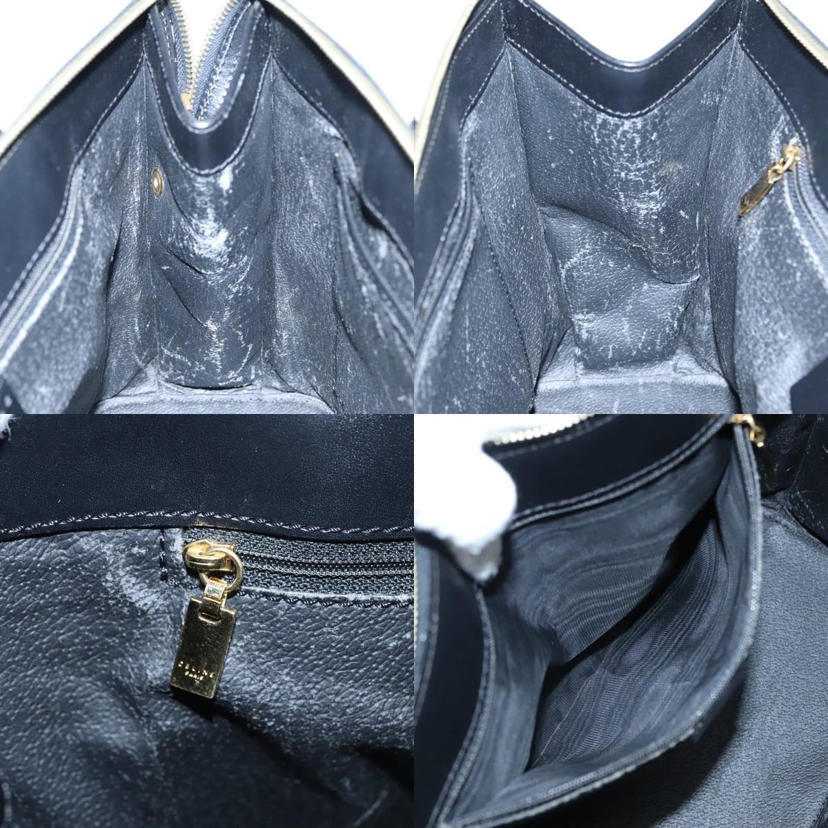 Celine CELINE Macadam Canvas Hand Bag Pvc Black Size ONE SIZE - 12 Thumbnail