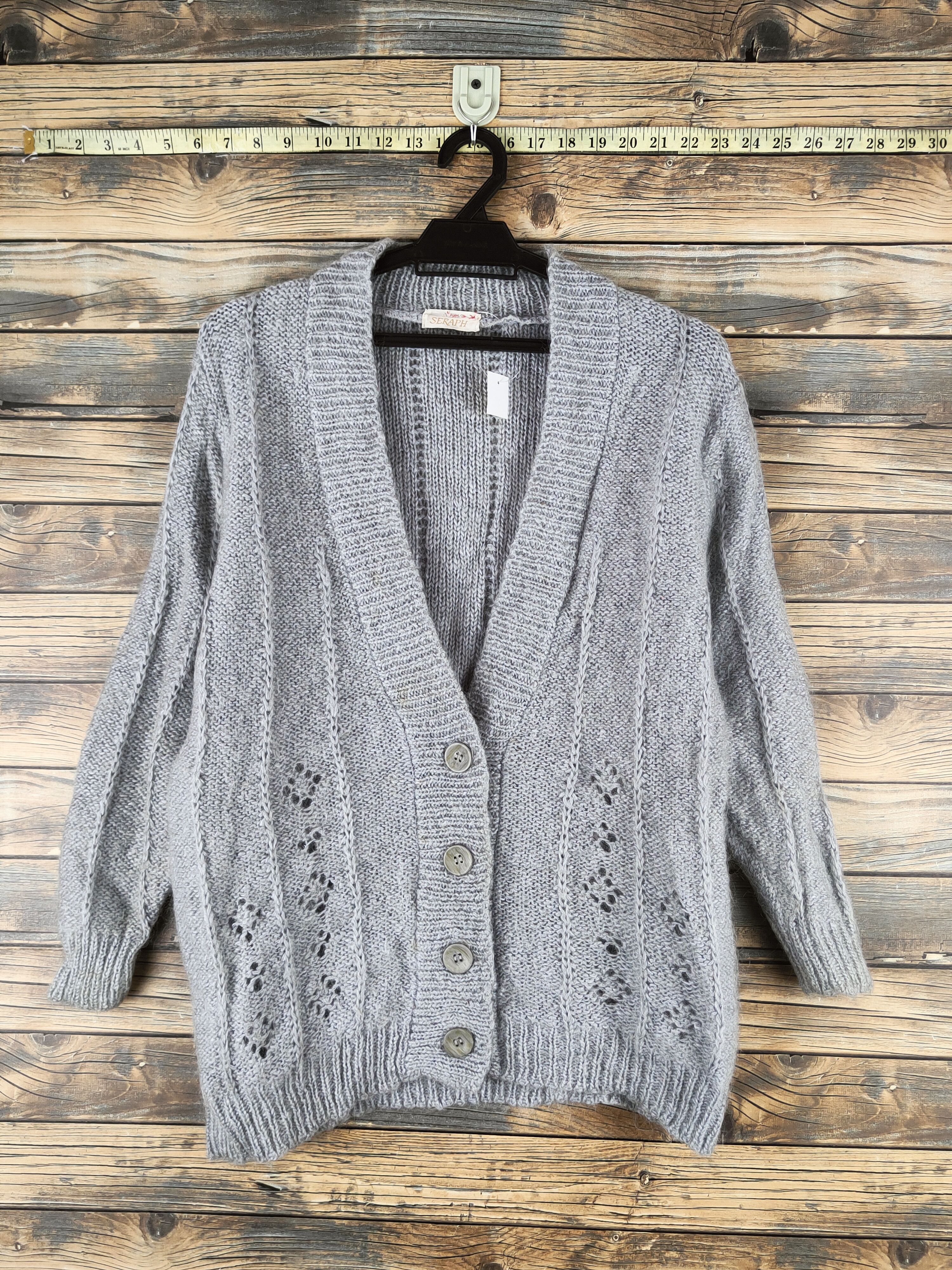 Japanese Brand DL New Seraph Gray Knitwear Cardigans #46-562 Size M / US 6-8 / IT 42-44 - 1 Thumbnail