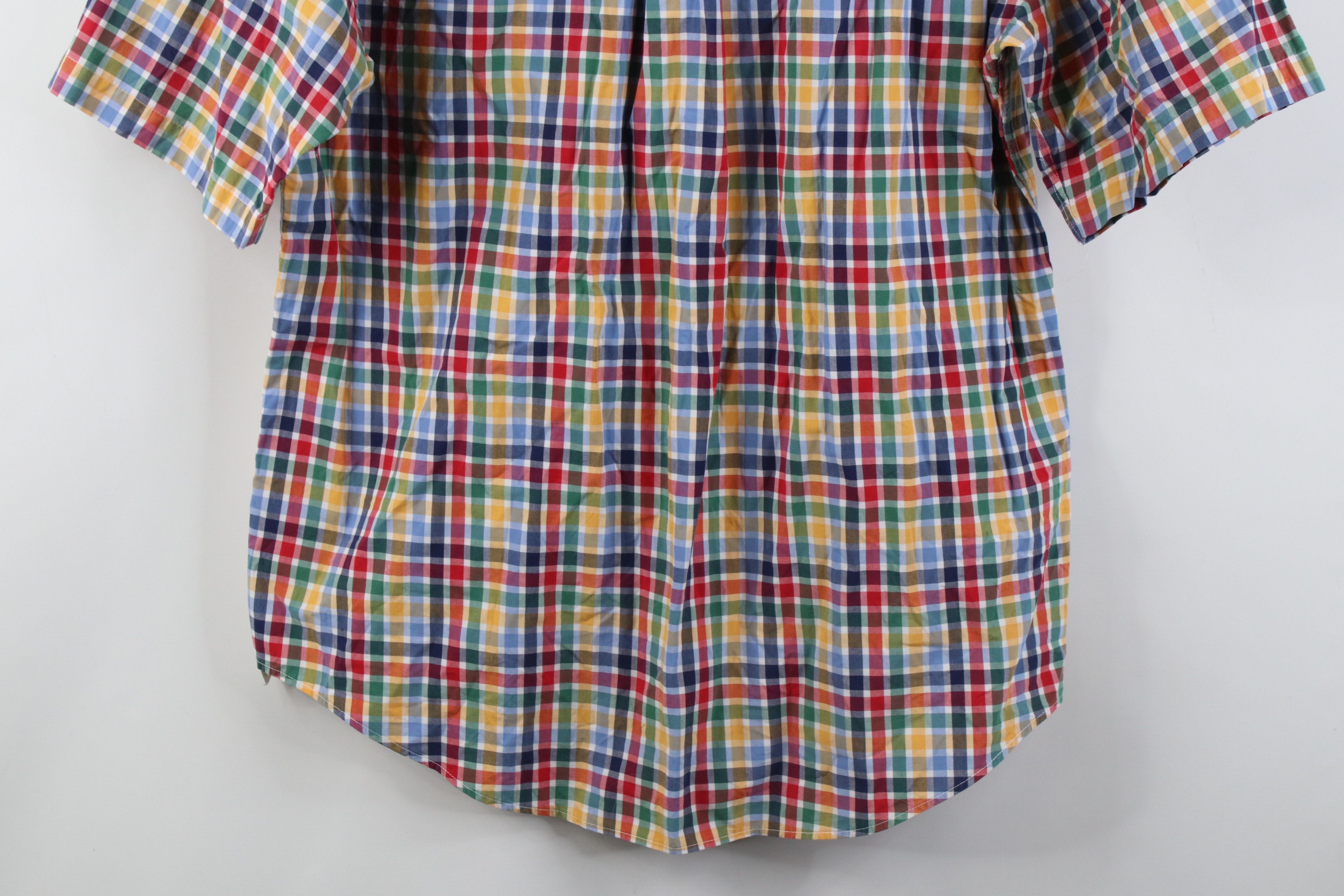 Lands' End Vintage 90s Lands End Madras Short Sleeve Button Down Shirt Size US M / EU 48-50 / 2 - 12 Thumbnail