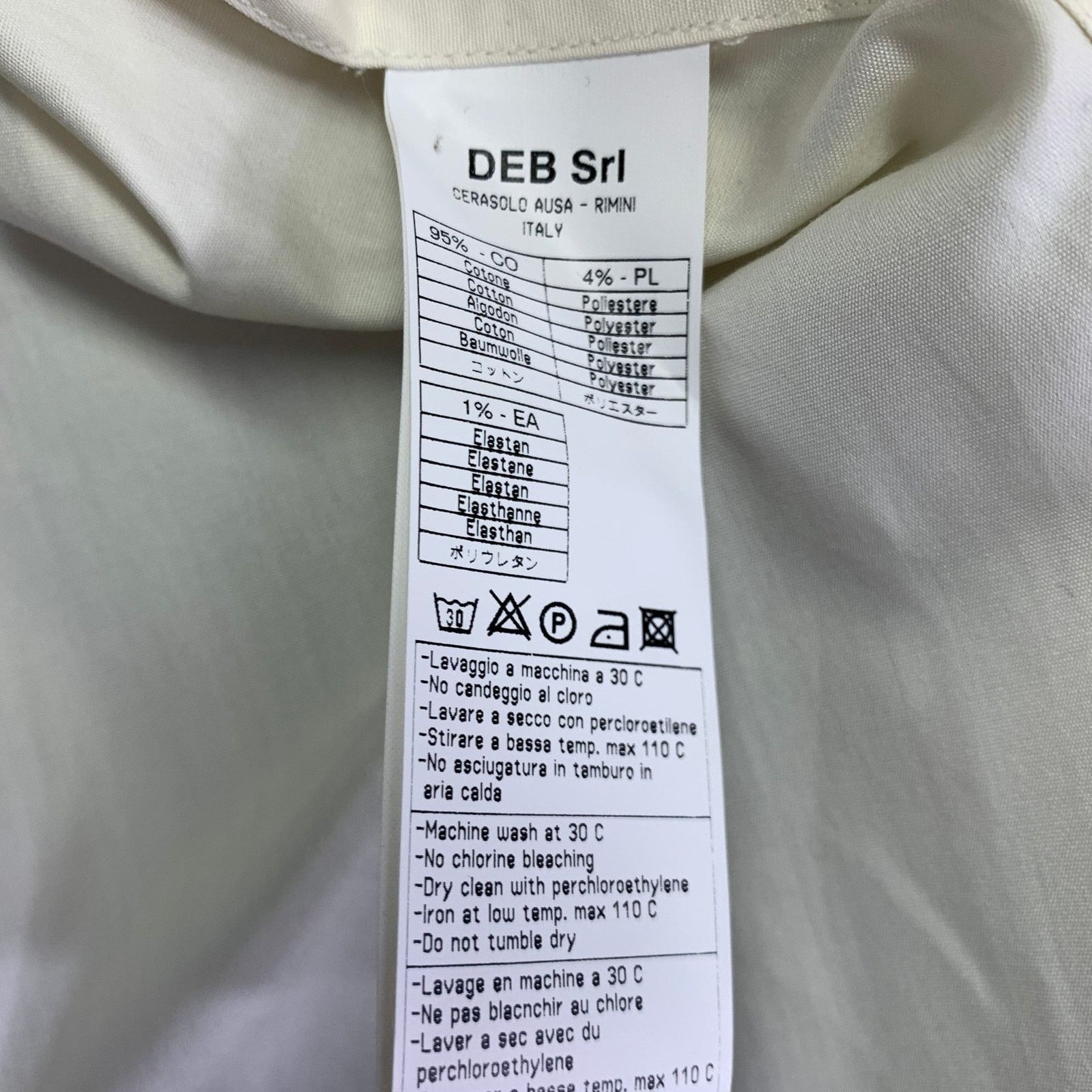 Tom Rebl TOM REBL L Beige Cotton Blend Button Up Long Sleeve Shirt Size US L / EU 52-54 / 3 - 7 Thumbnail