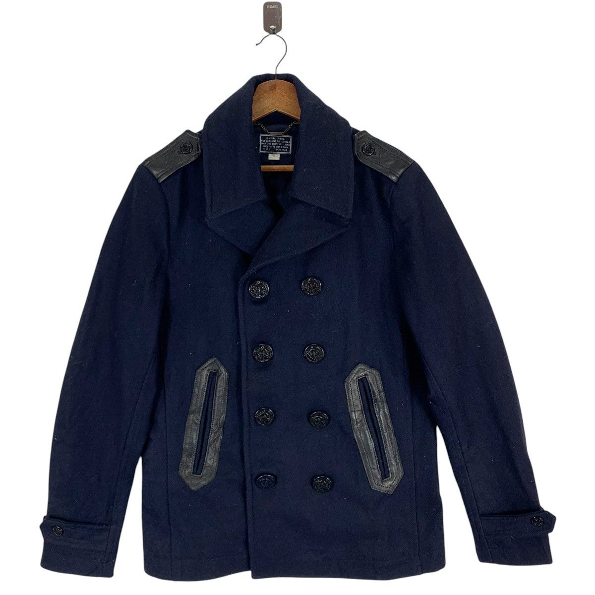 Diesel × Diesel Black Gold × Vintage VINTAGE DIESEL DOUBLE BREASTED WOOL COAT Size US L / EU 52-54 / 3 - 1 Thumbnail