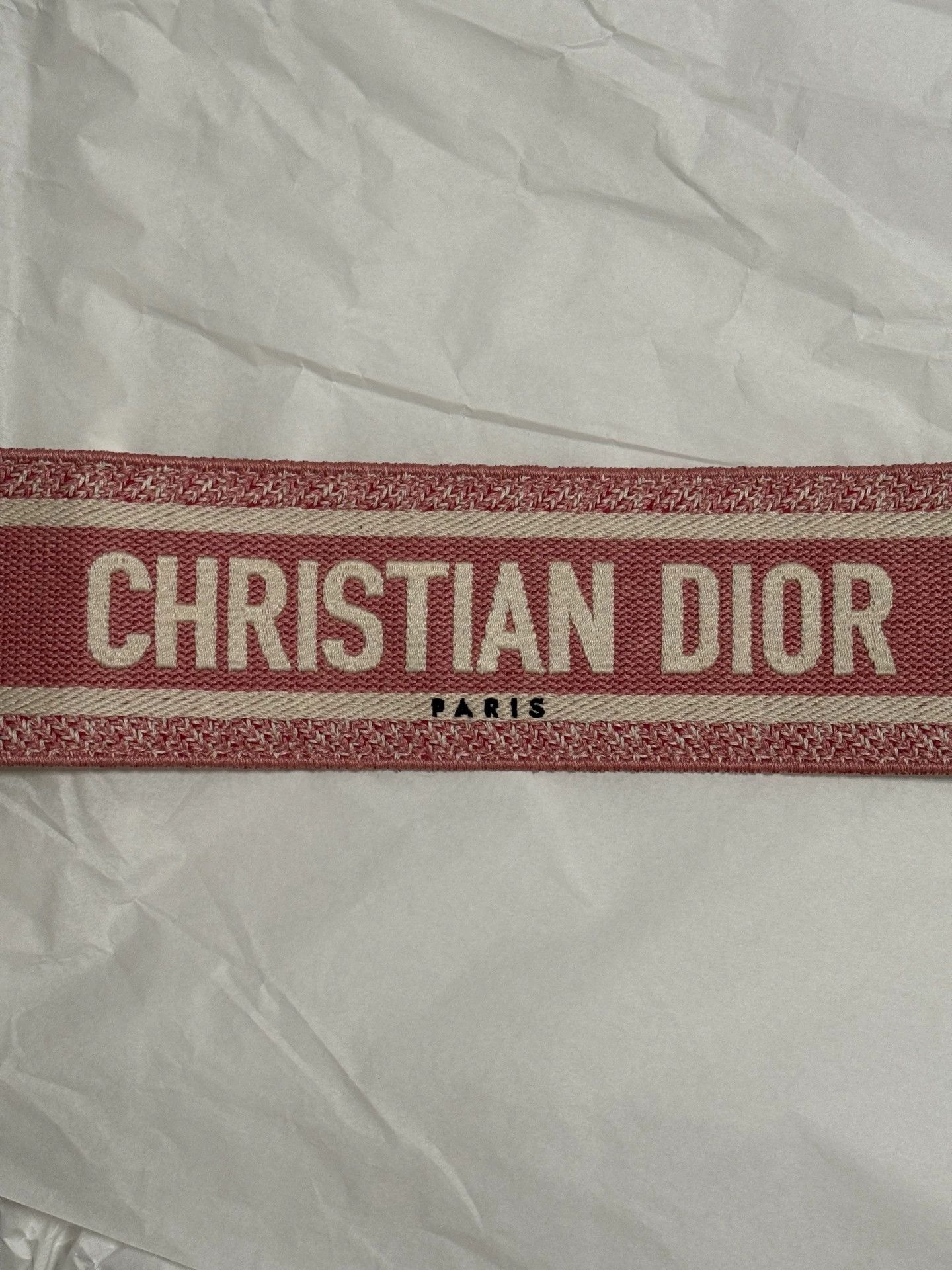 Dior Dior Pink Canvas Leather Ends Strap Size ONE SIZE - 5 Thumbnail
