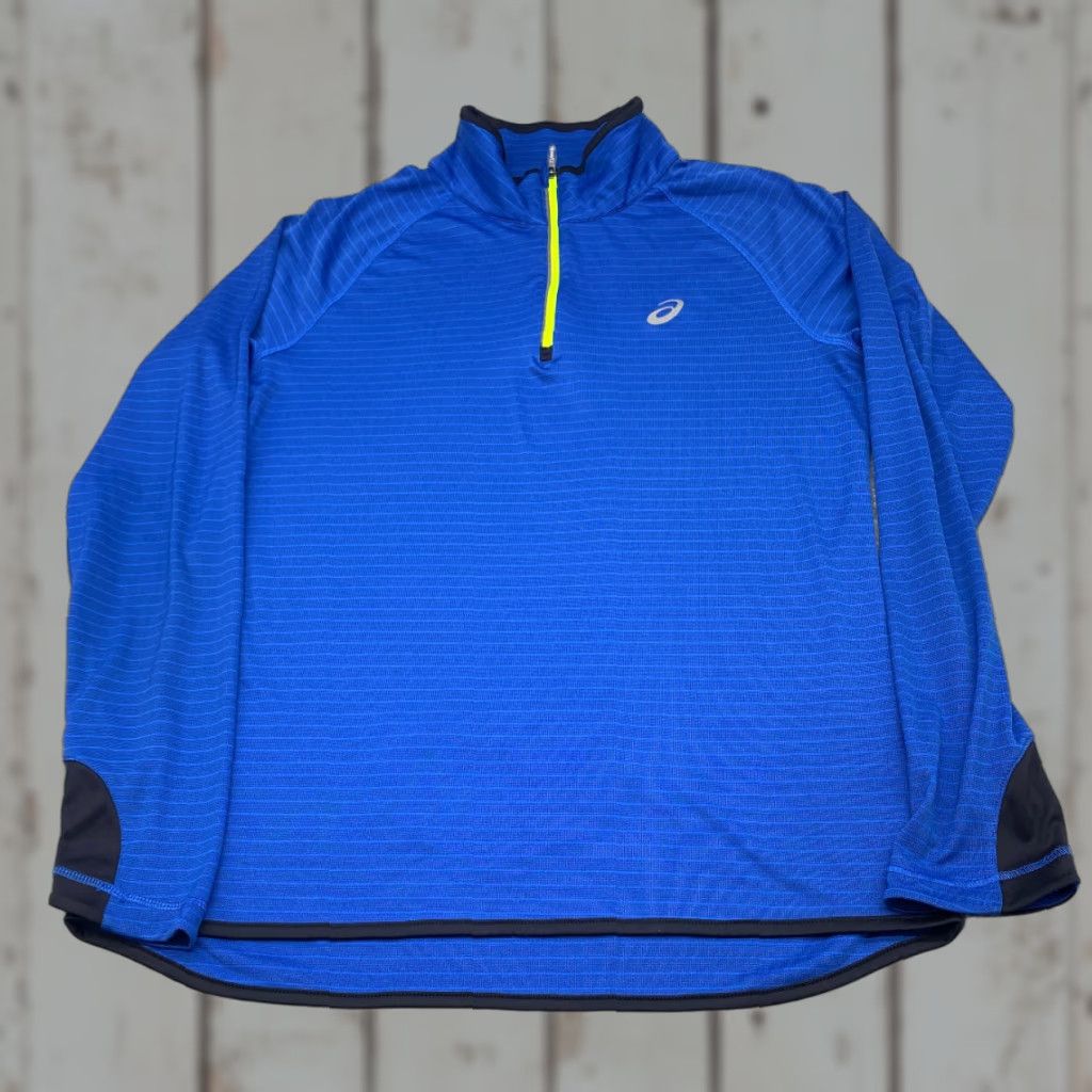 Asics ASICS Base Layer Pullover Top Mens Medium 1/4 Zip Blue Active Wicking Running Size US M / EU 48-50 / 2 - 1 Thumbnail