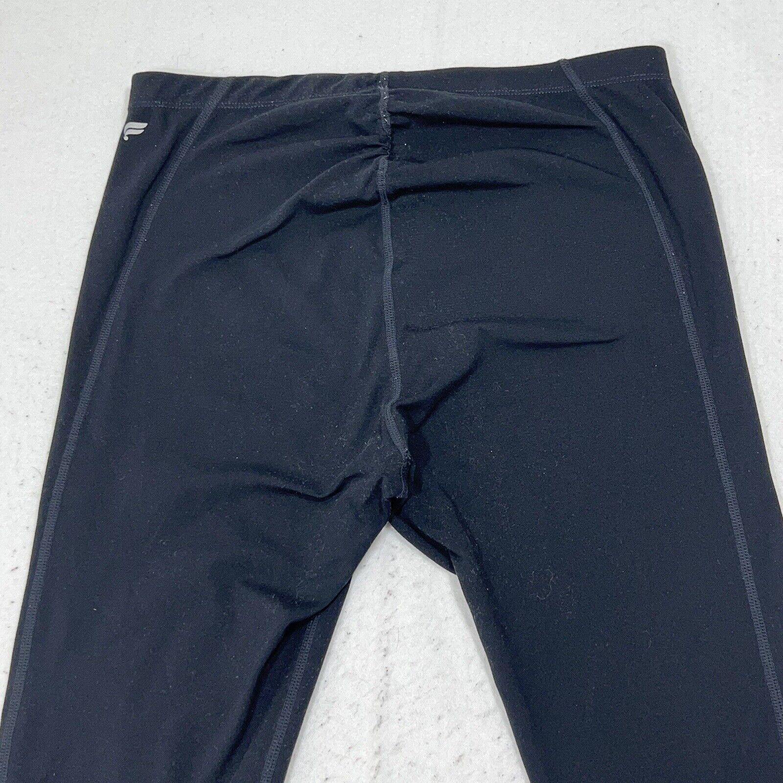 Other Fabletics Black Athletic Cropped Pull On Leggings Pants Size 32" / US 10 / IT 46 - 6 Thumbnail