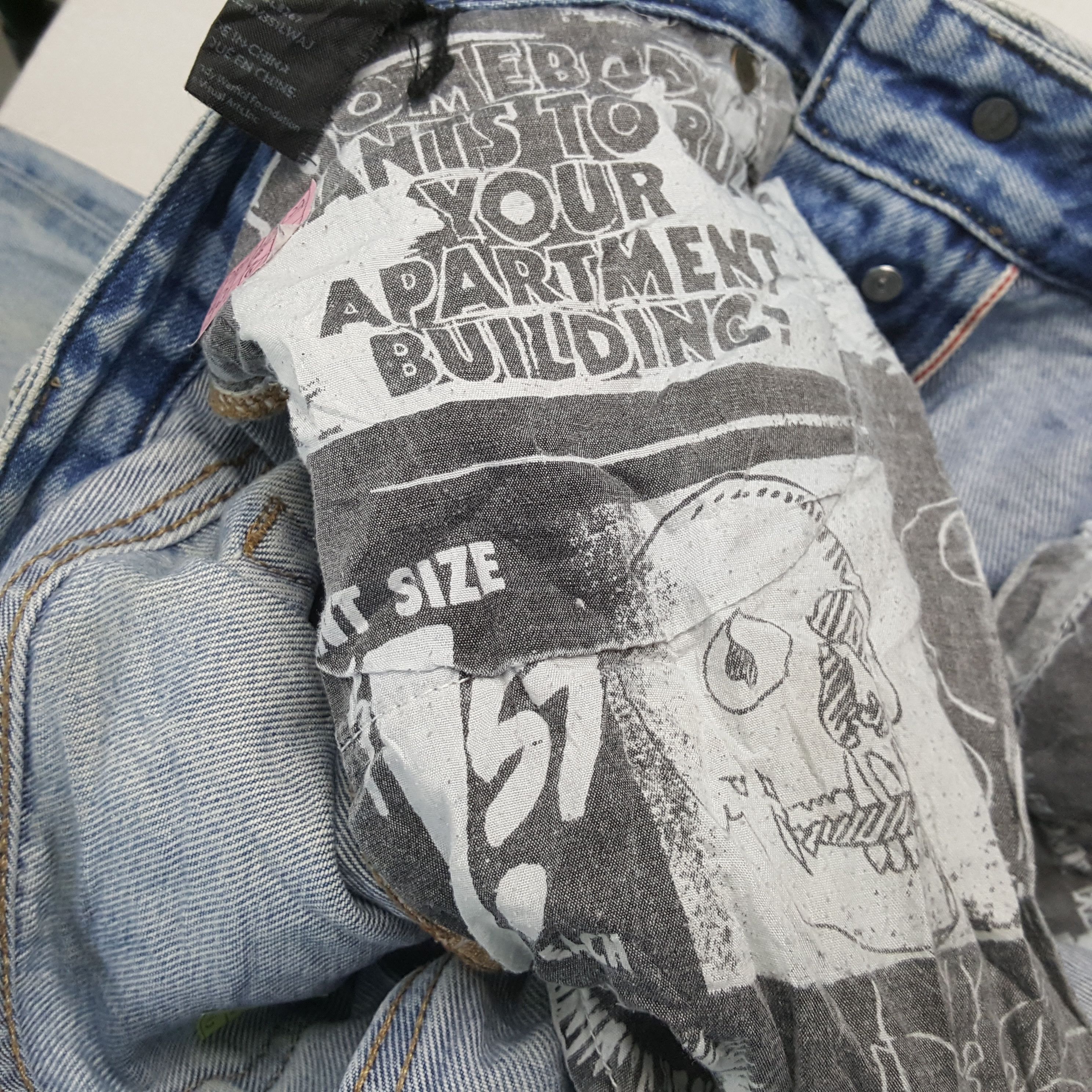Andy Warhol X Billabong Streetwear Distressed Jeans