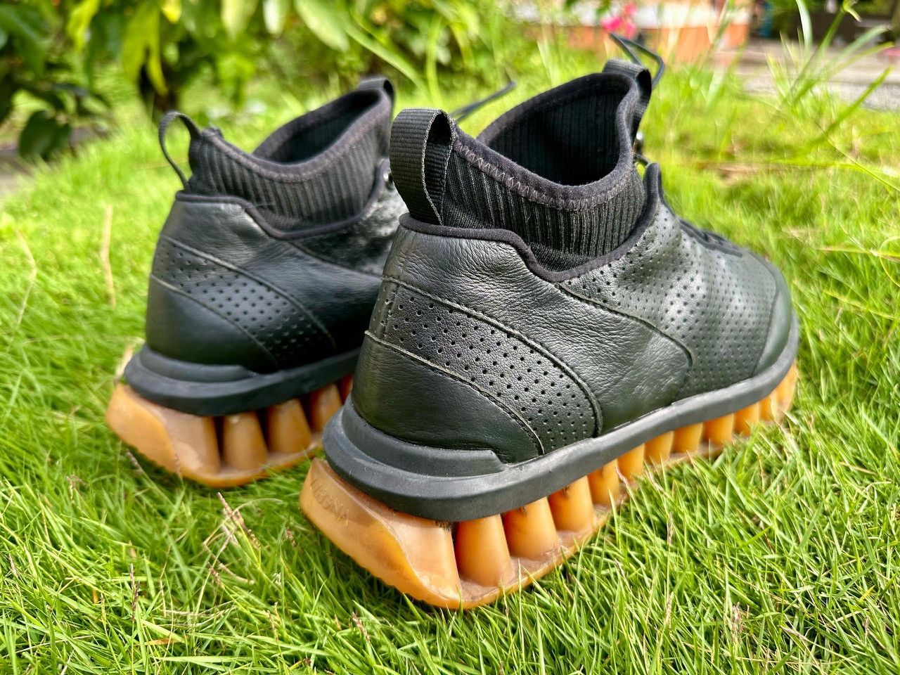 Z Zegna Authentic Zegna Black TechMerino A-Maze Sneakers Size US 7 / EU 40 - 5 Thumbnail