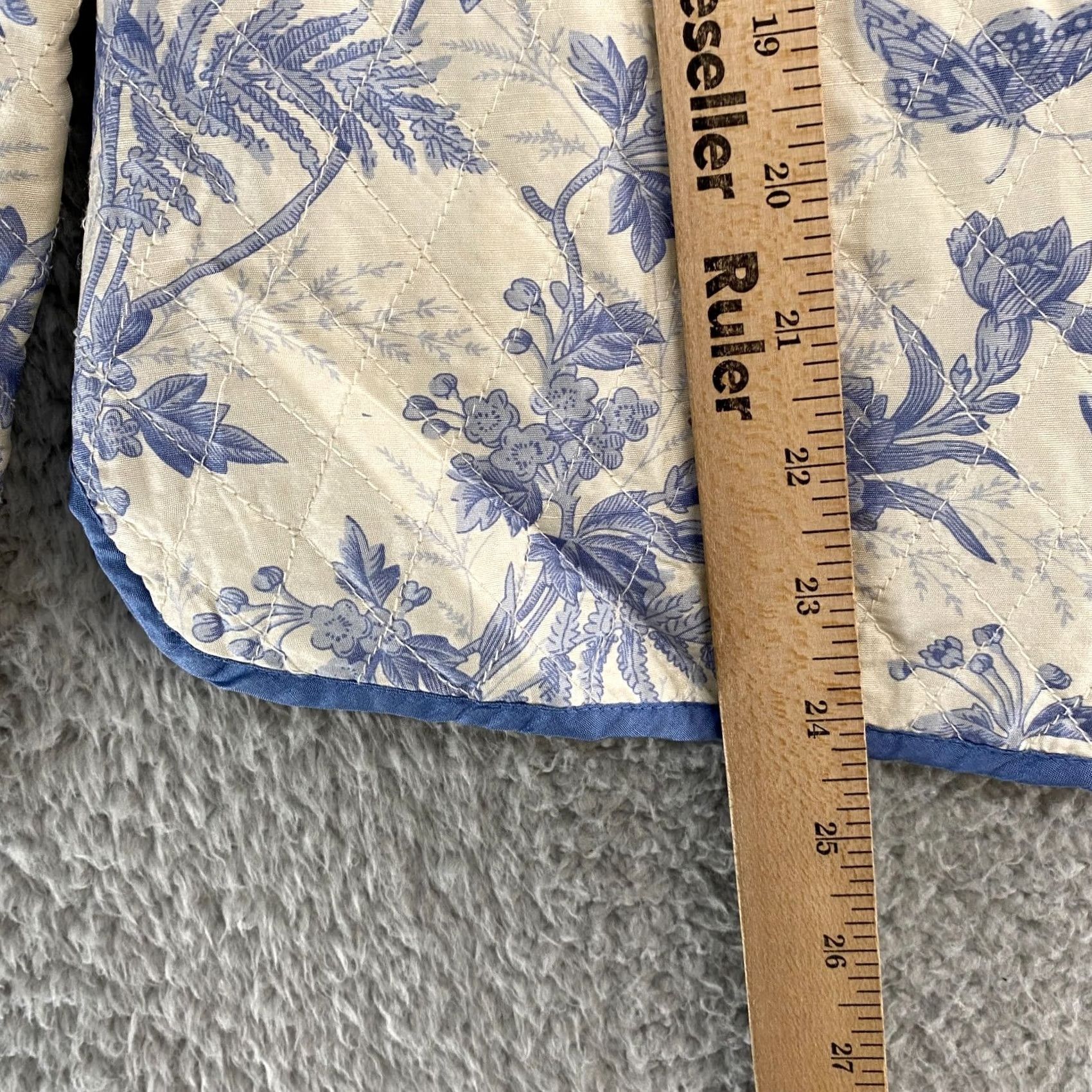 Vintage VINTAGE Carole Little Silk Quilted Jacket Womens Small Blue Floral Cottagecore 90s PRairie Y2K Casual Size S / US 4 / IT 40 - 4 Thumbnail