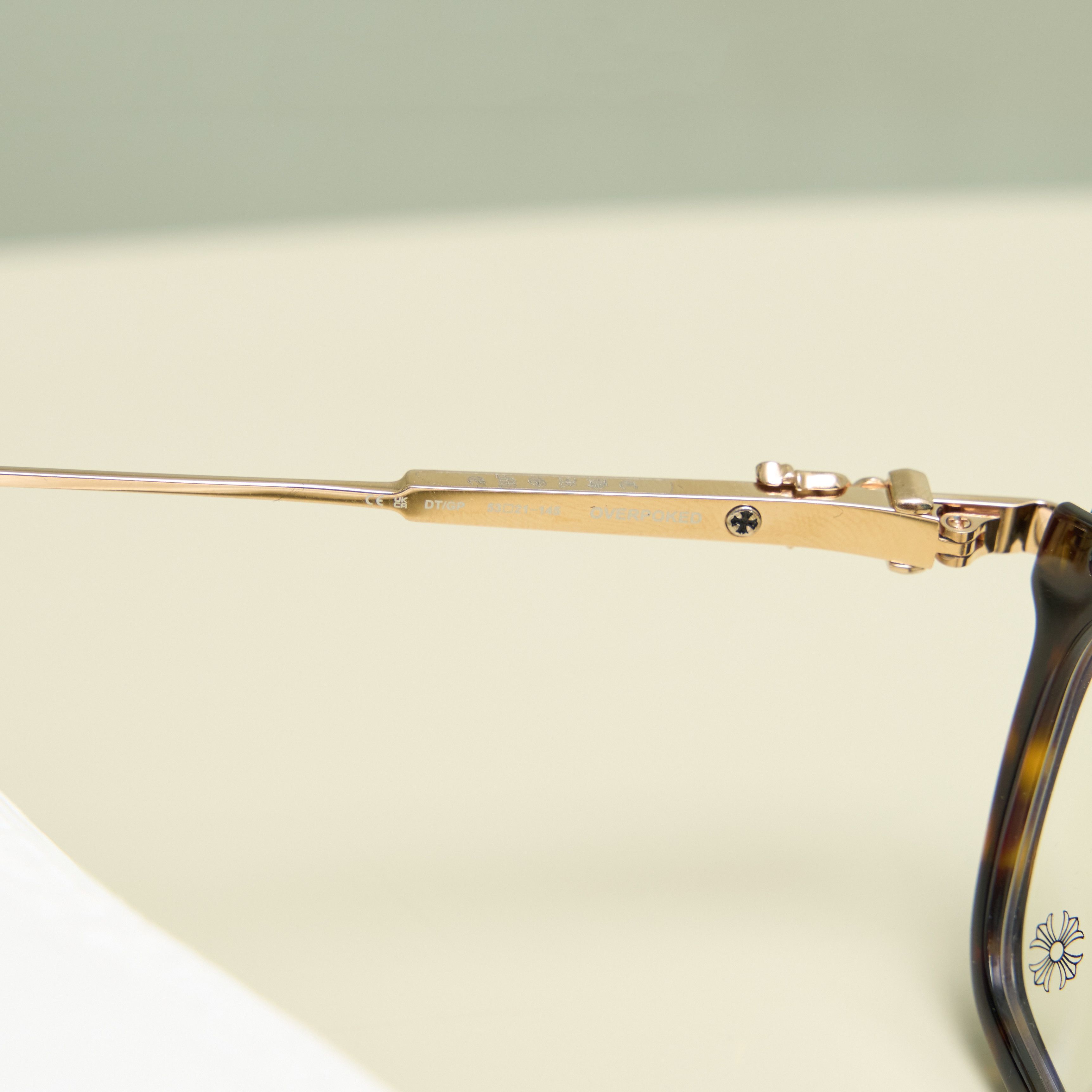 Chrome Hearts CHROME HEARTS OVERPOKED DARK TORTOISE/GOLD PLATED Size ONE SIZE - 5 Thumbnail