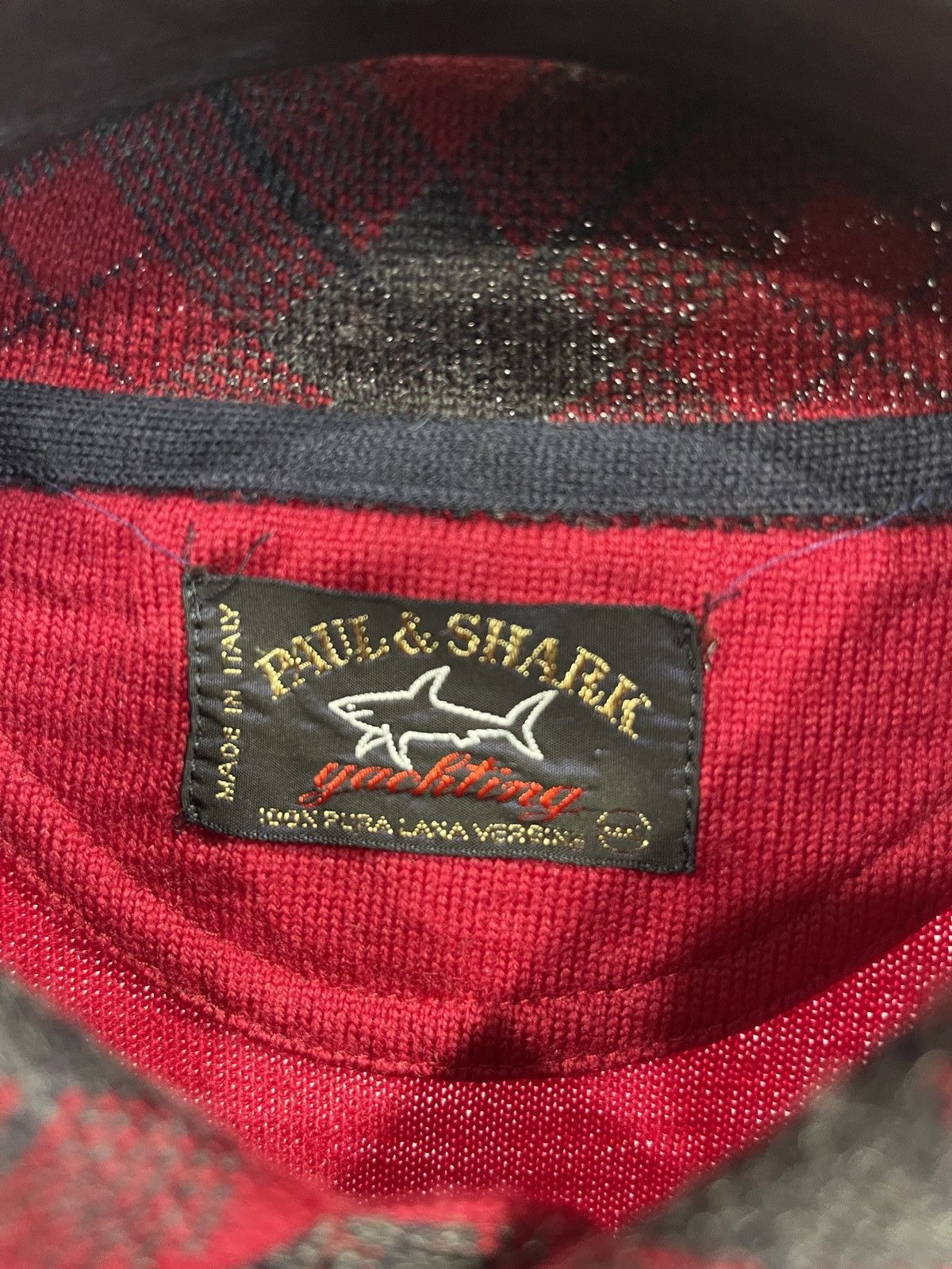 Paul & Shark Vintage Paul & Shark wool sweater polo long sleeve red Size US XXL / EU 58 / 5 - 8 Thumbnail