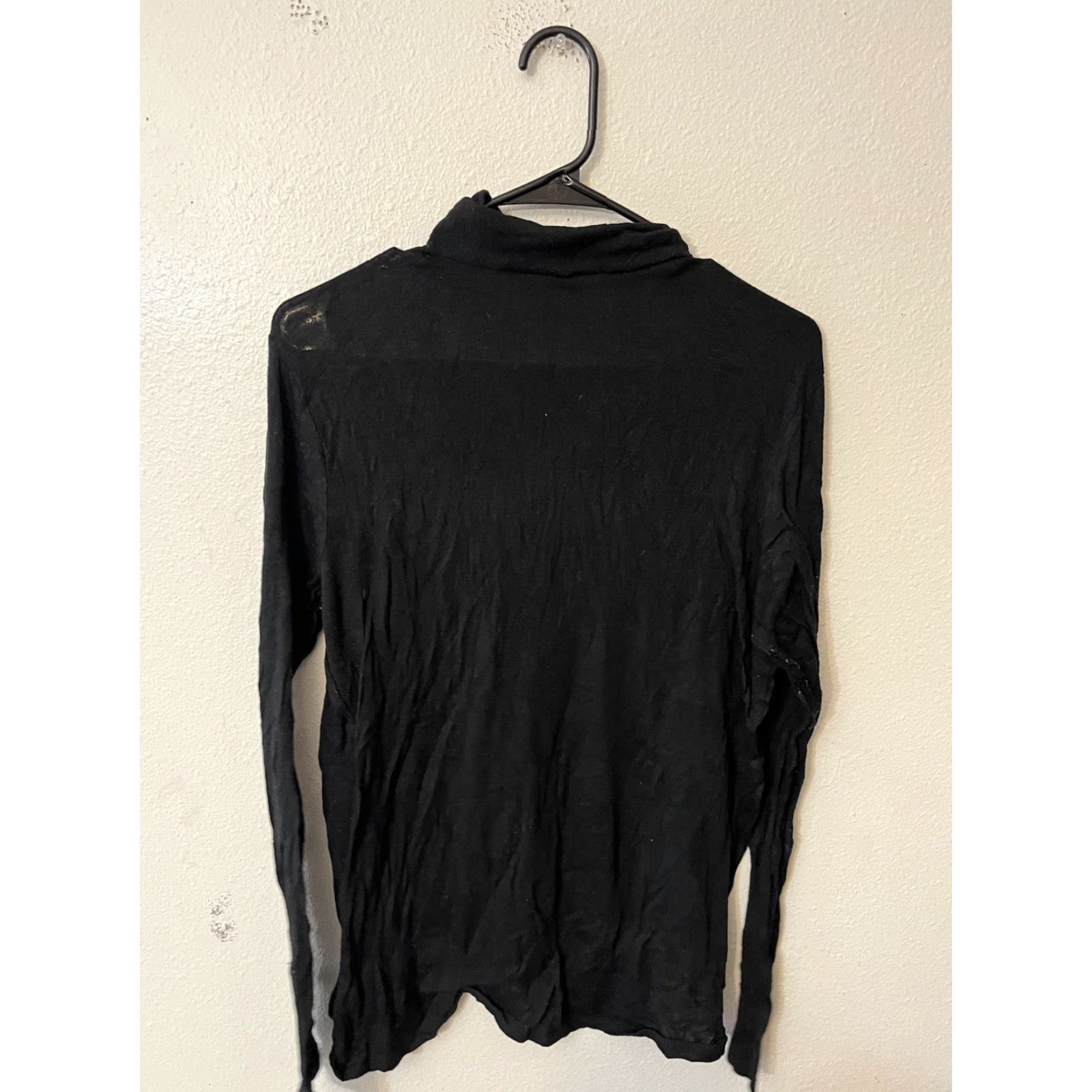 Express Express Top Womens XL Black Mock Neck Long Sleeve Cropped Pullover Size XL / US 12-14 / IT 48-50 - 2 Thumbnail