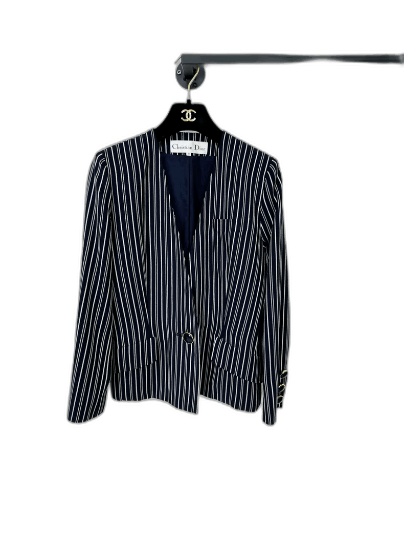 Dior Dior Striped Blazer in Size M-2505 Size M / US 6-8 / IT 42-44 - 1 Thumbnail