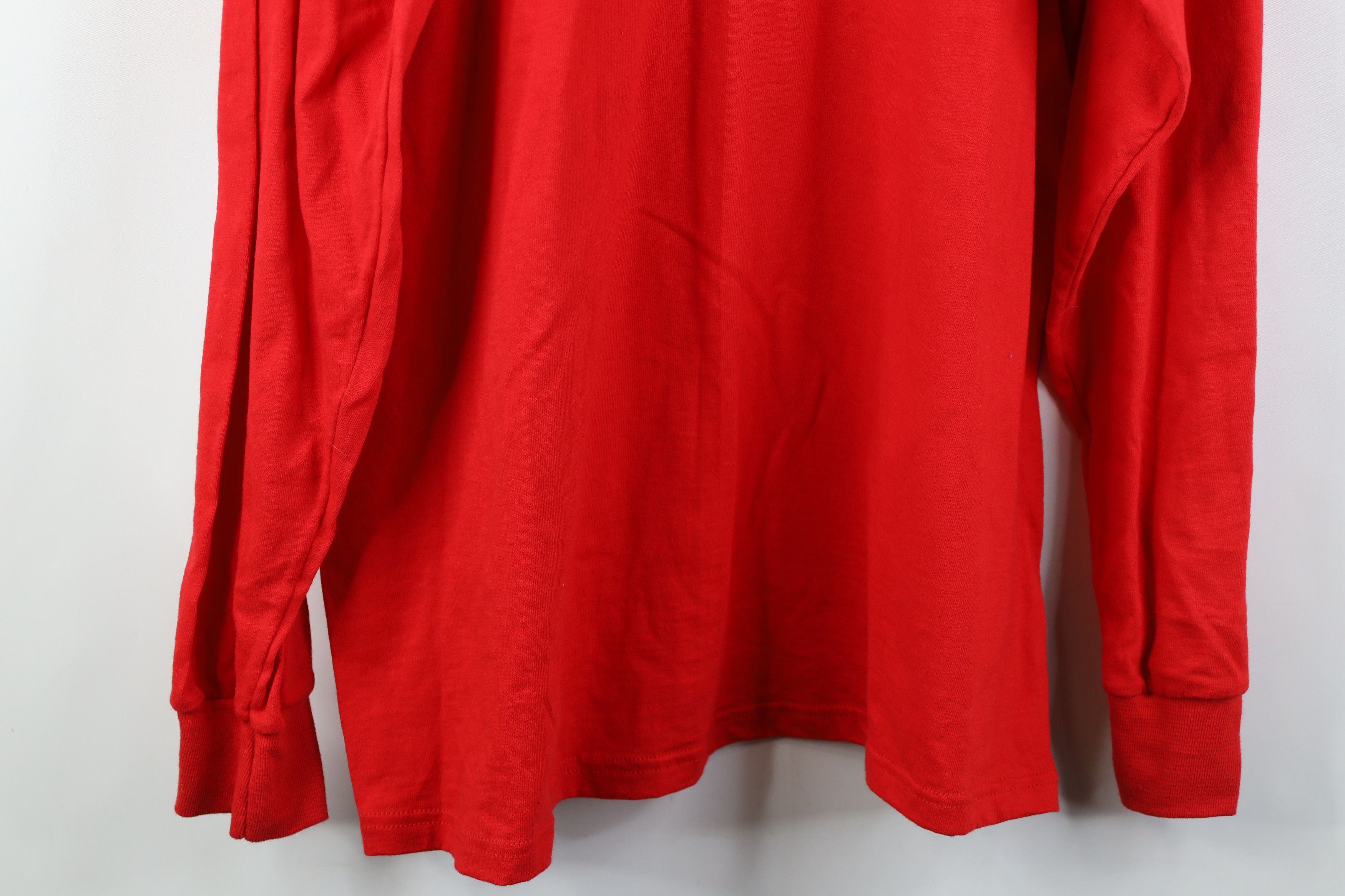 Vintage Vintage 90s Hockey Long Sleeve Turtleneck T-Shirt Red Size US XL / EU 56 / 4 - 11 Thumbnail