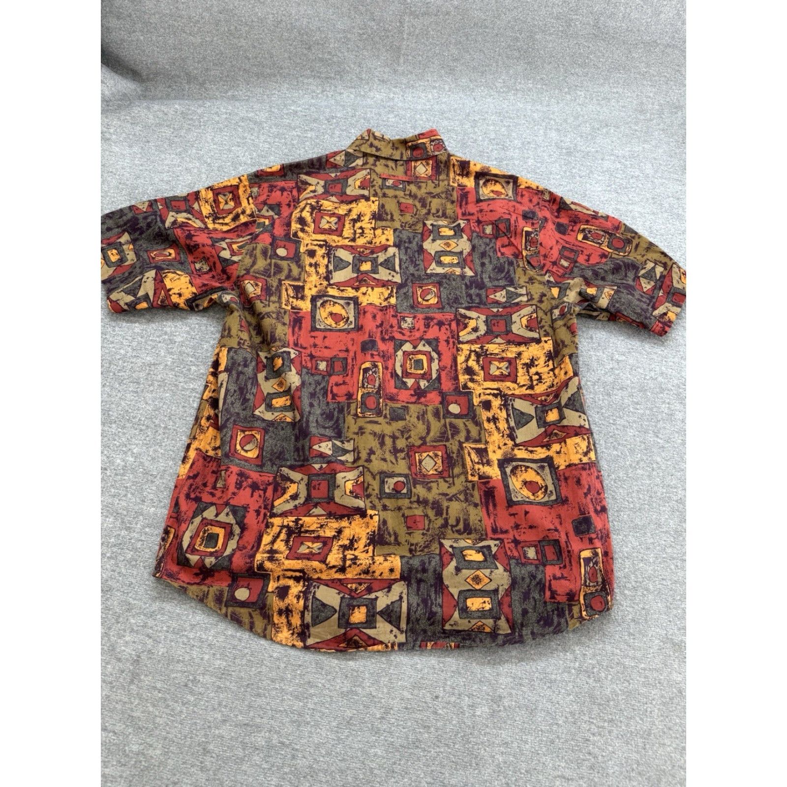 The Territory Ahead Territory Ahead Shirt Mens Large Button-Up Short Sleeve Cotton Abstract Multicolor Casual/Travel Size US L / EU 52-54 / 3 - 7 Thumbnail