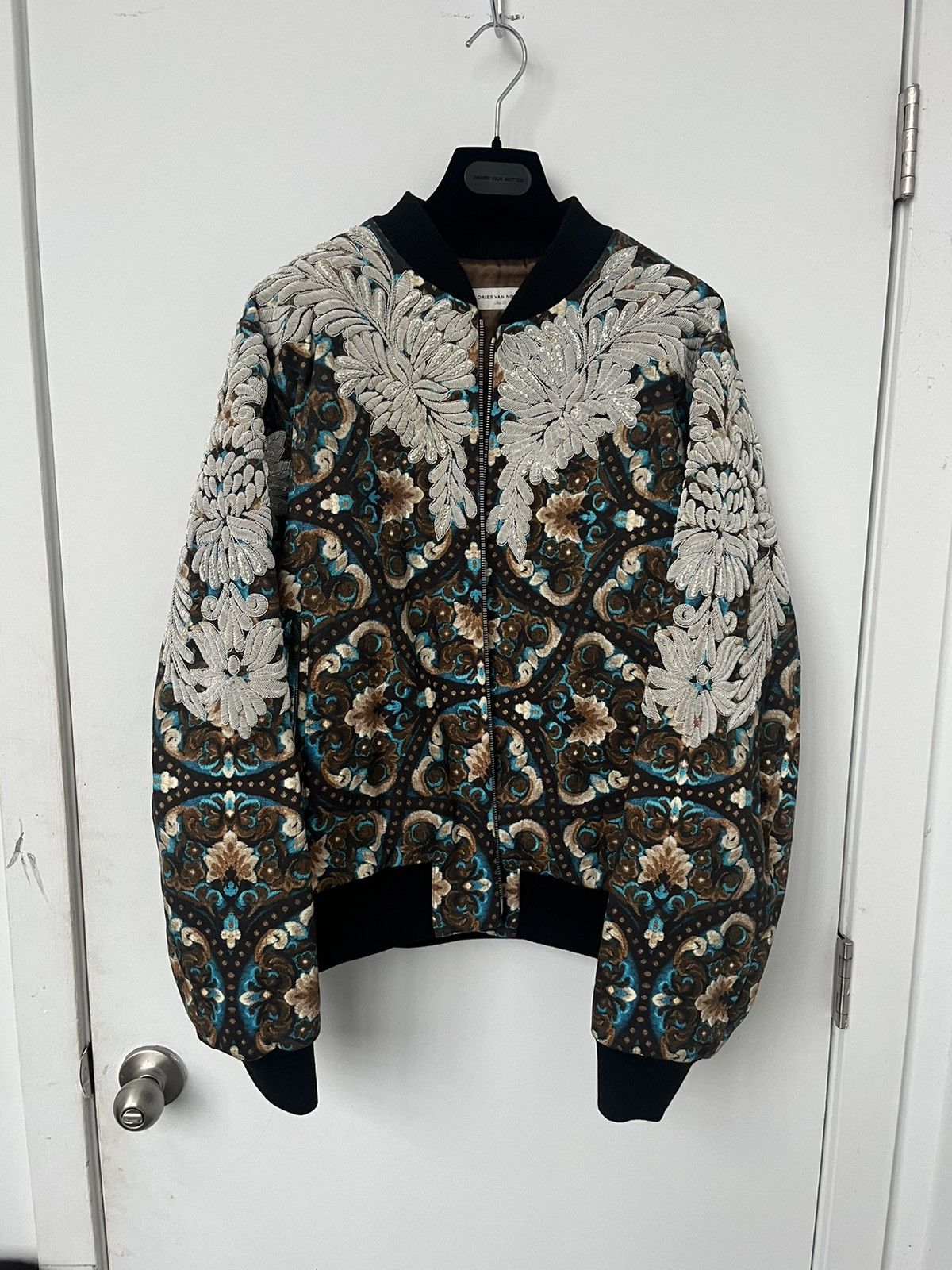 image of Dries Van Noten Bomber Jacket in Brown, Men's (Size Large)
