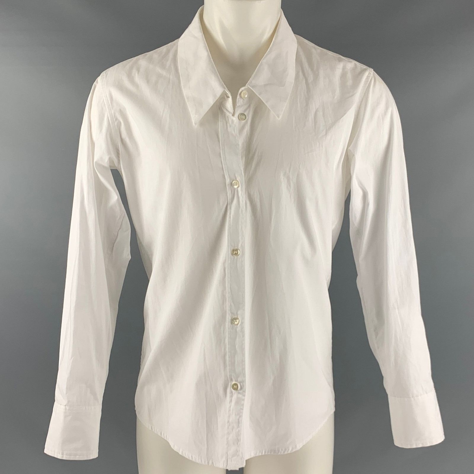 DELADA DELADA Size S White Cotton Long Sleeve Shirt Size US S / EU 44-46 / 1 - 4 Thumbnail