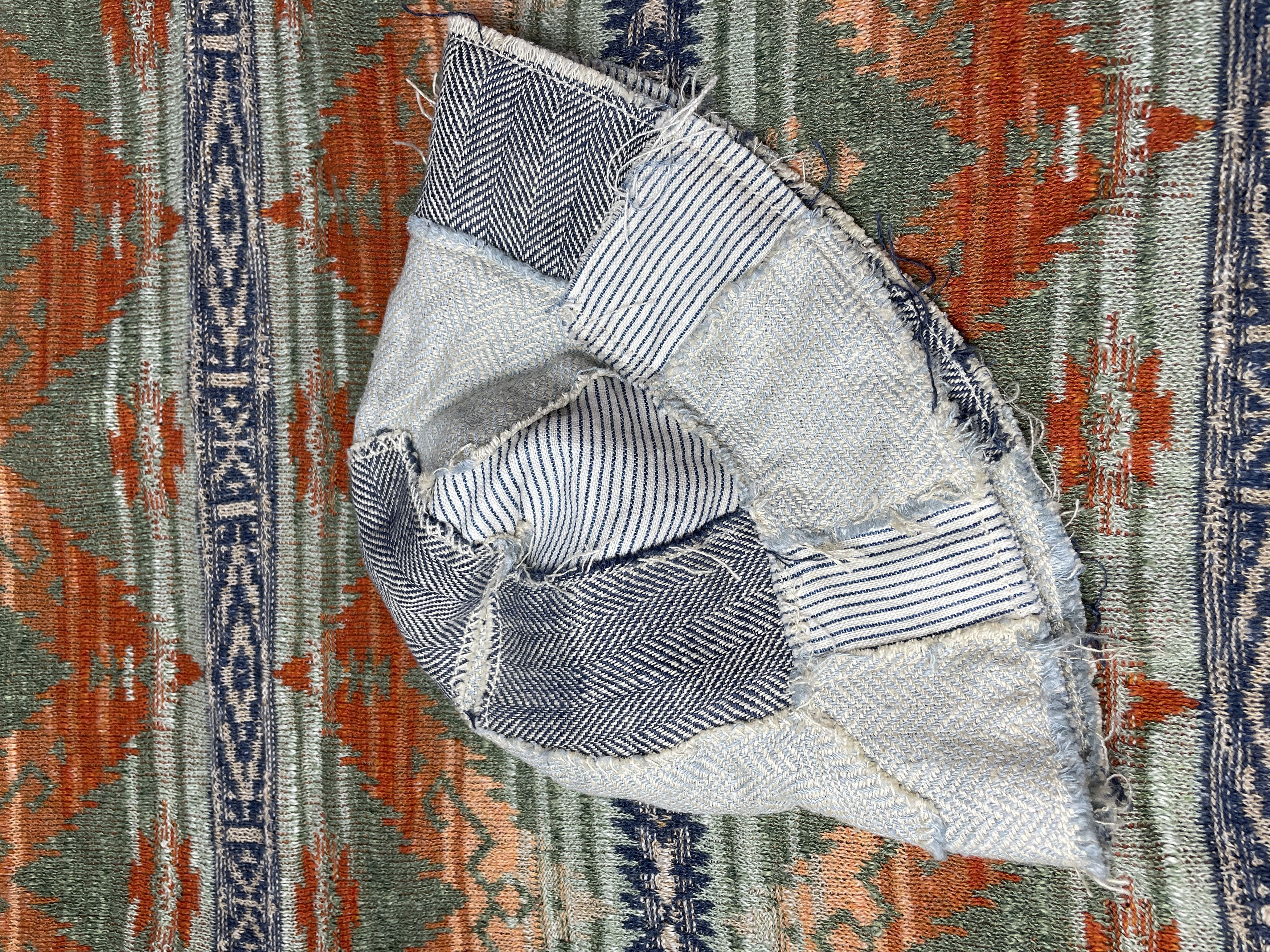 Ralph Lauren × Rugby Ralph Lauren Ralph Lauren Rugby Silk and Linen Patchwork Fisherman's Hat Size ONE SIZE - 3 Thumbnail
