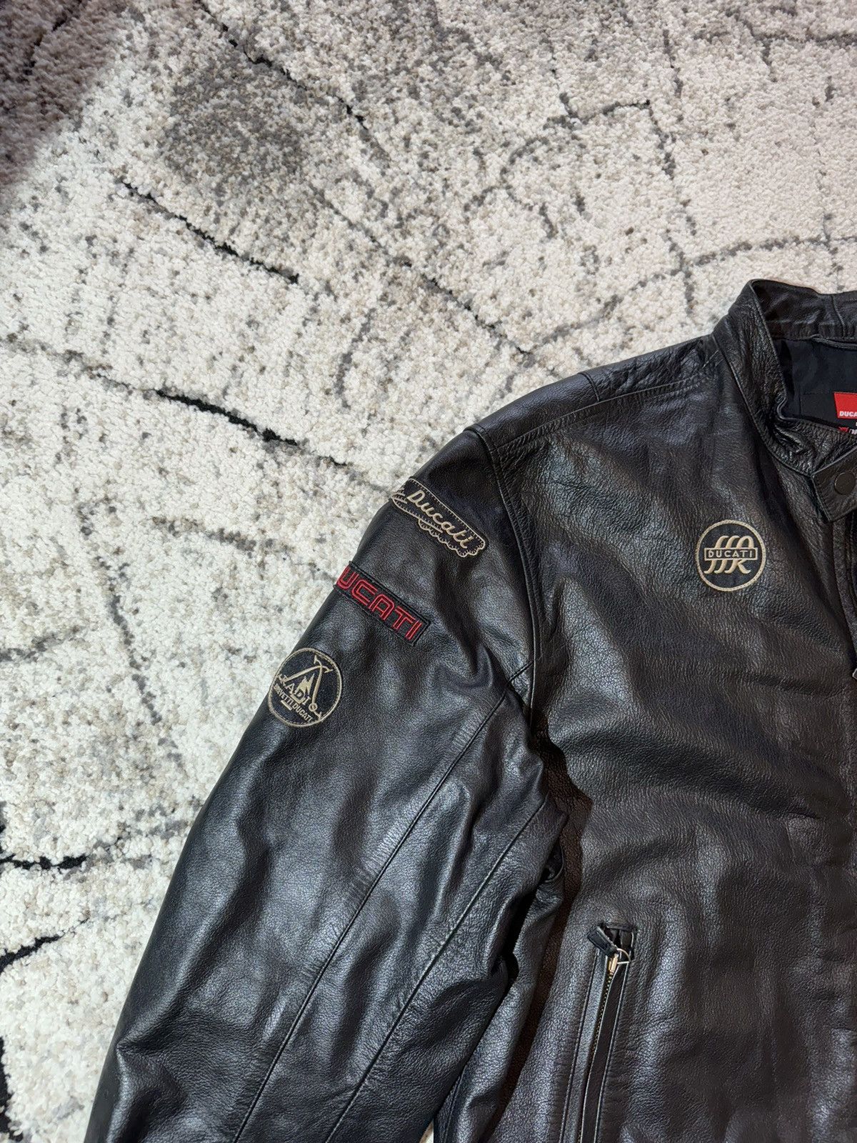 Ducati 2007 Ducati by Dainese Leather Motorcycle Black Jacket 2XL Size US XXL / EU 58 / 5 - 4 Thumbnail