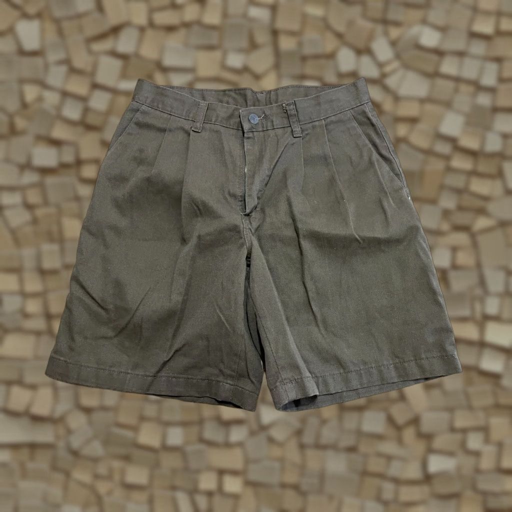 Lee Lee Shorts Men’s 29 Green Khakis Performance Pockets Casual Regular Chino Solid Front 8in Inseam Fashion Pants Mens Size US 29 - 1 Thumbnail