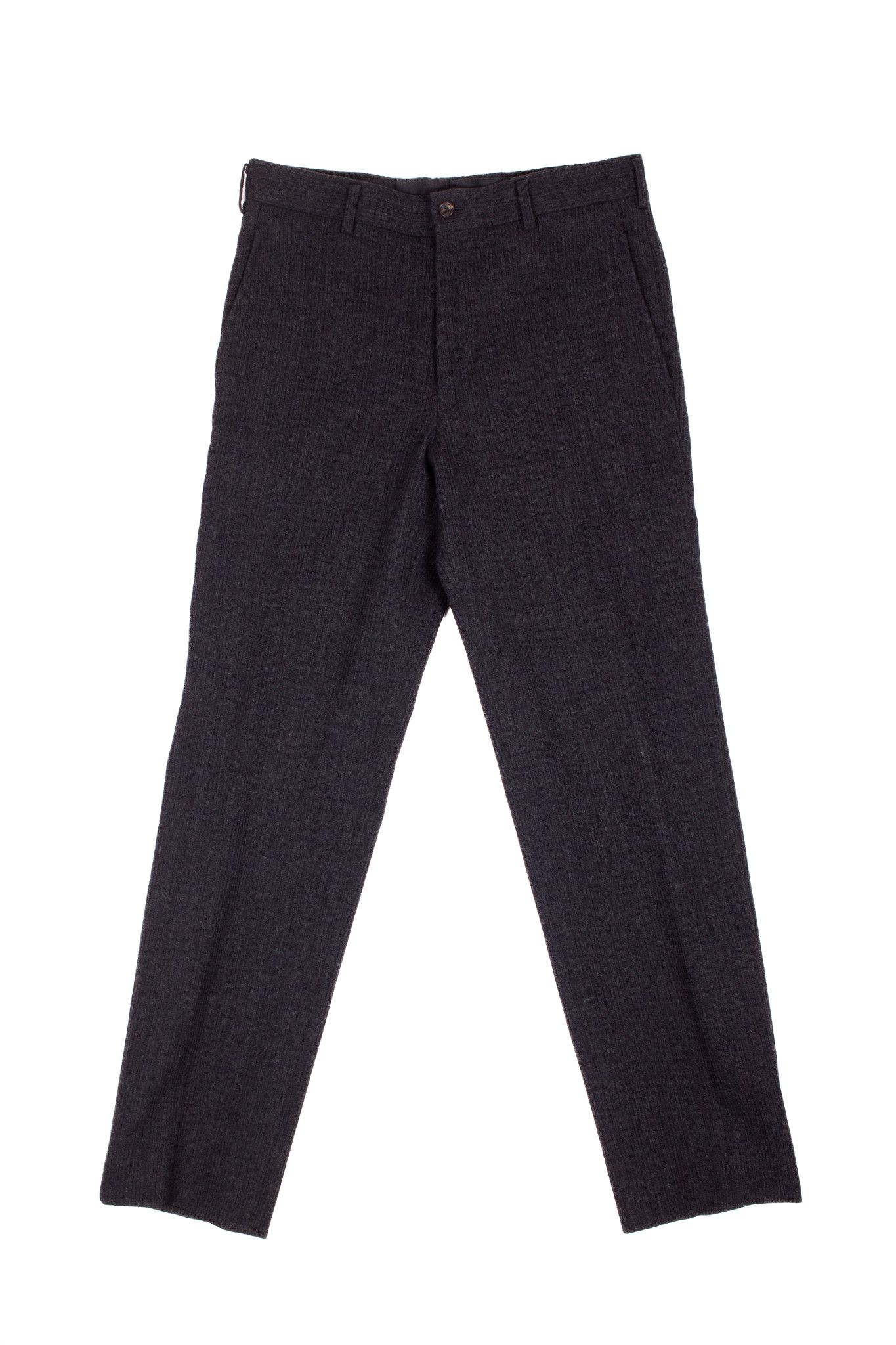 image of Comme Des Garcons x Comme Des Garcons Homme 2000 Vintage Charcoal Wool Pants in Dark Gray (Size 30)