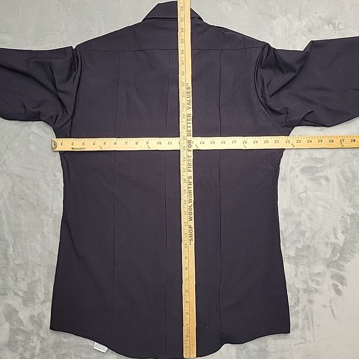 Vintage VINTAGE Horace Small Shirt Mens 15.5 33 Navy Long Sleeve Wool Blend Uniform Button NEW Size US L / EU 52-54 / 3 - 7 Thumbnail