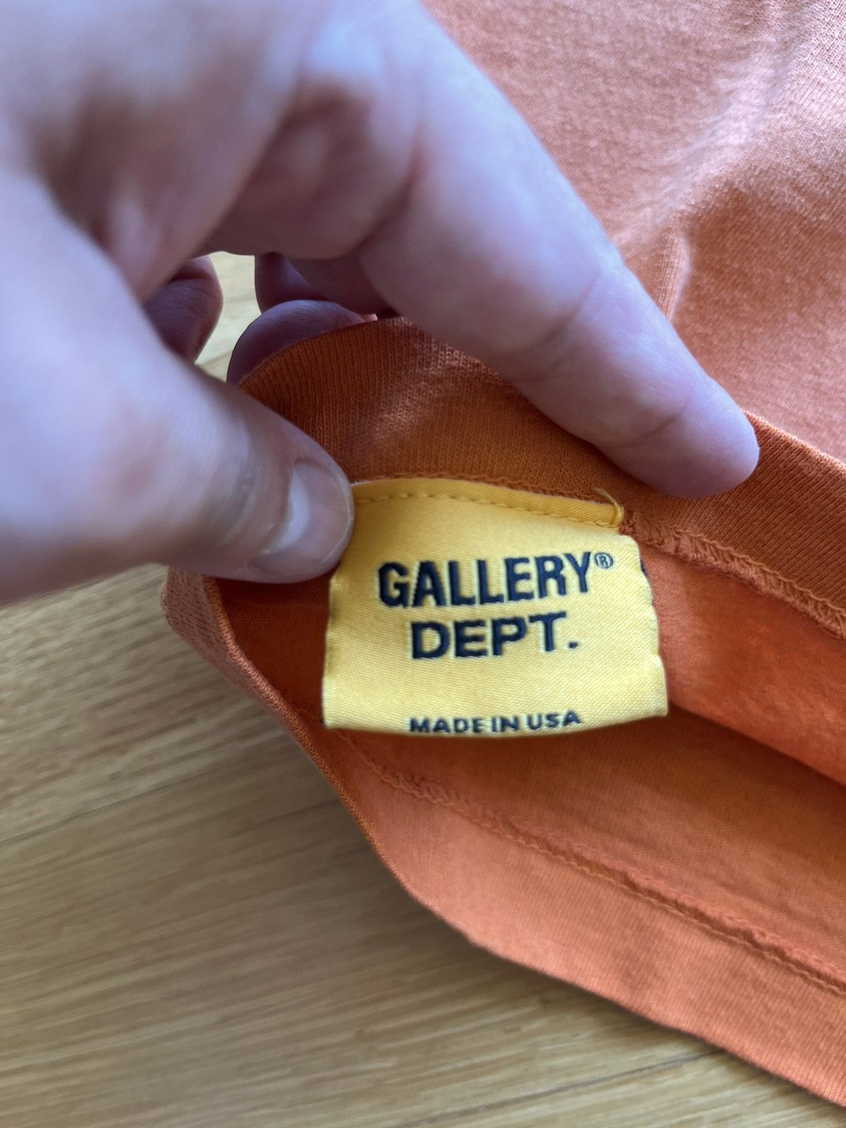 Gallery Dept. Gallery Dept Retouche Orange Distresed Tee Size US L / EU 52-54 / 3 - 4 Thumbnail