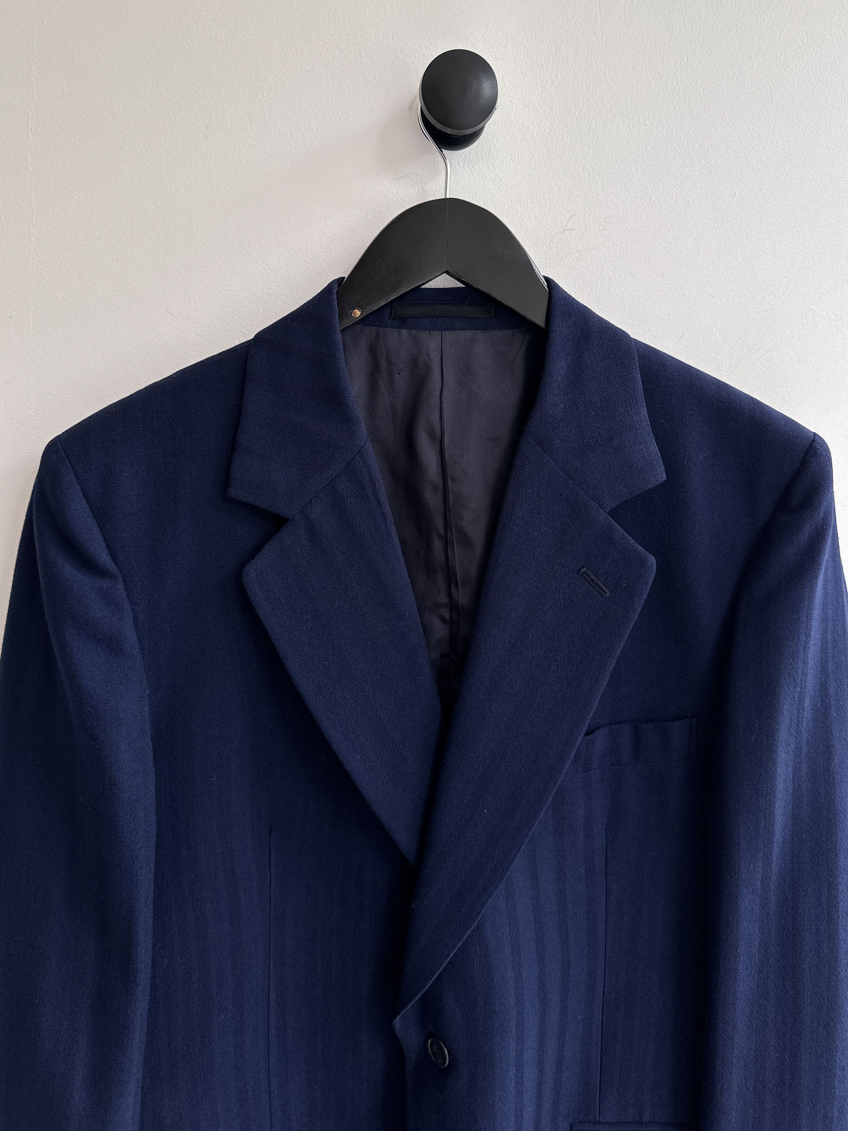 Burberry Vintage Burberry Blue Blazer Jacket Size 42R - 4 Thumbnail