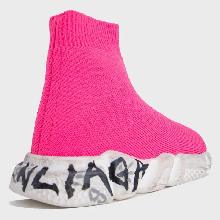 Balenciaga o1w1db10125 KIDS - Speed Graffiti Recycled Knit Sneakers Size US 5 / EU 37 - 5 Thumbnail
