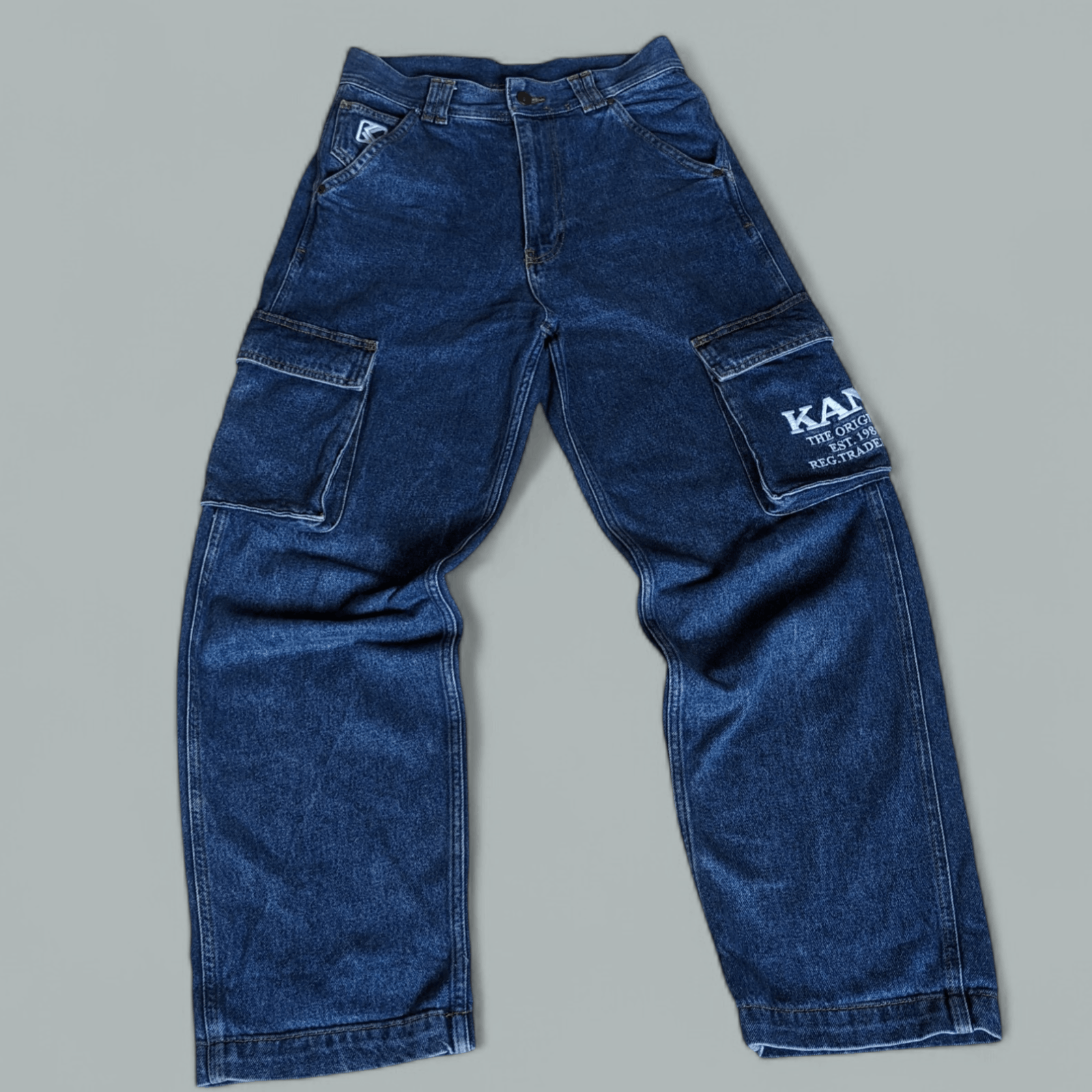Karl Kani Unisex Karl Kani Vintage Baggy Cargo Jeans M Y2K Short Leg Size US 28 / EU 44 - 1 Thumbnail