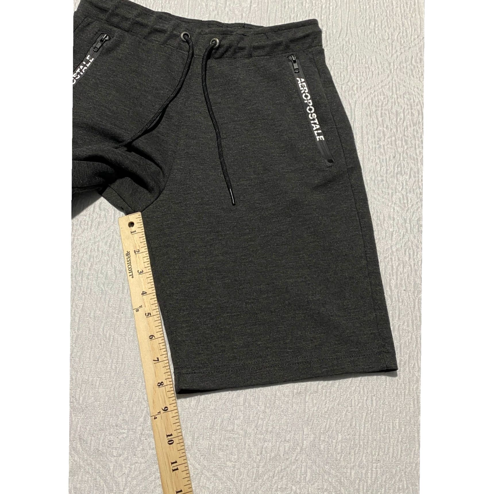 Vintage Aéropostale Mens S Gray Knit Sweat Shorts Zipper Pockets Athletic Gym Casual Size US 28 / EU 44 - 7 Thumbnail