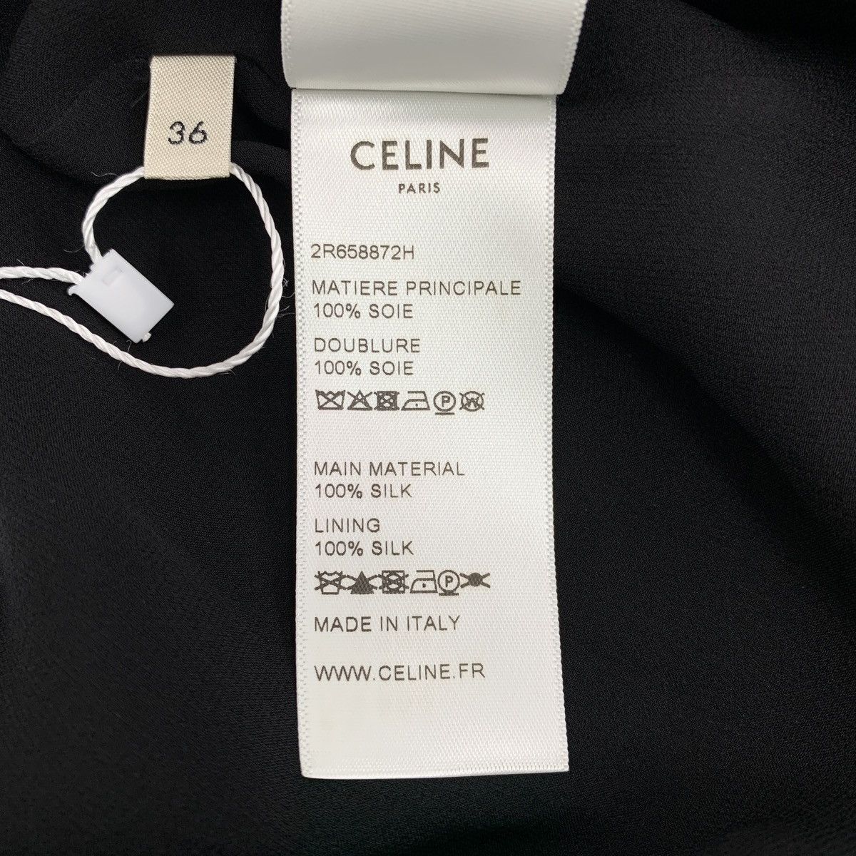 Celine Celine 22 Black Mulberry Silk Dress Size XS / US 0-2 / IT 36-38 - 7 Thumbnail