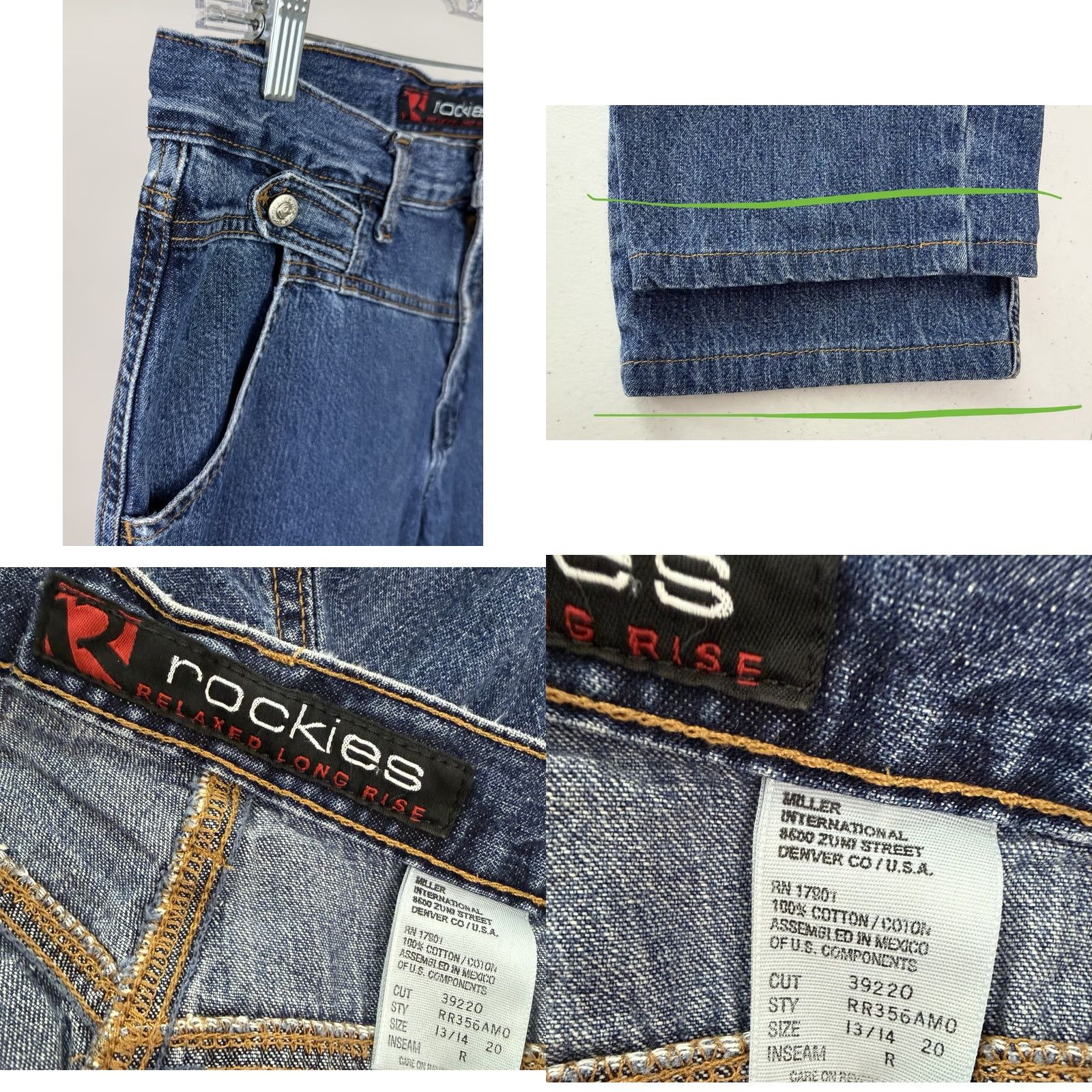 Vintage VINTAGE Rockies Jeans Womens 31x29 ACTUAL Relaxed High Rise 90s Cowboy Western Denim Jeans Women Size 24" / US 00 / IT 34 - 9 Thumbnail