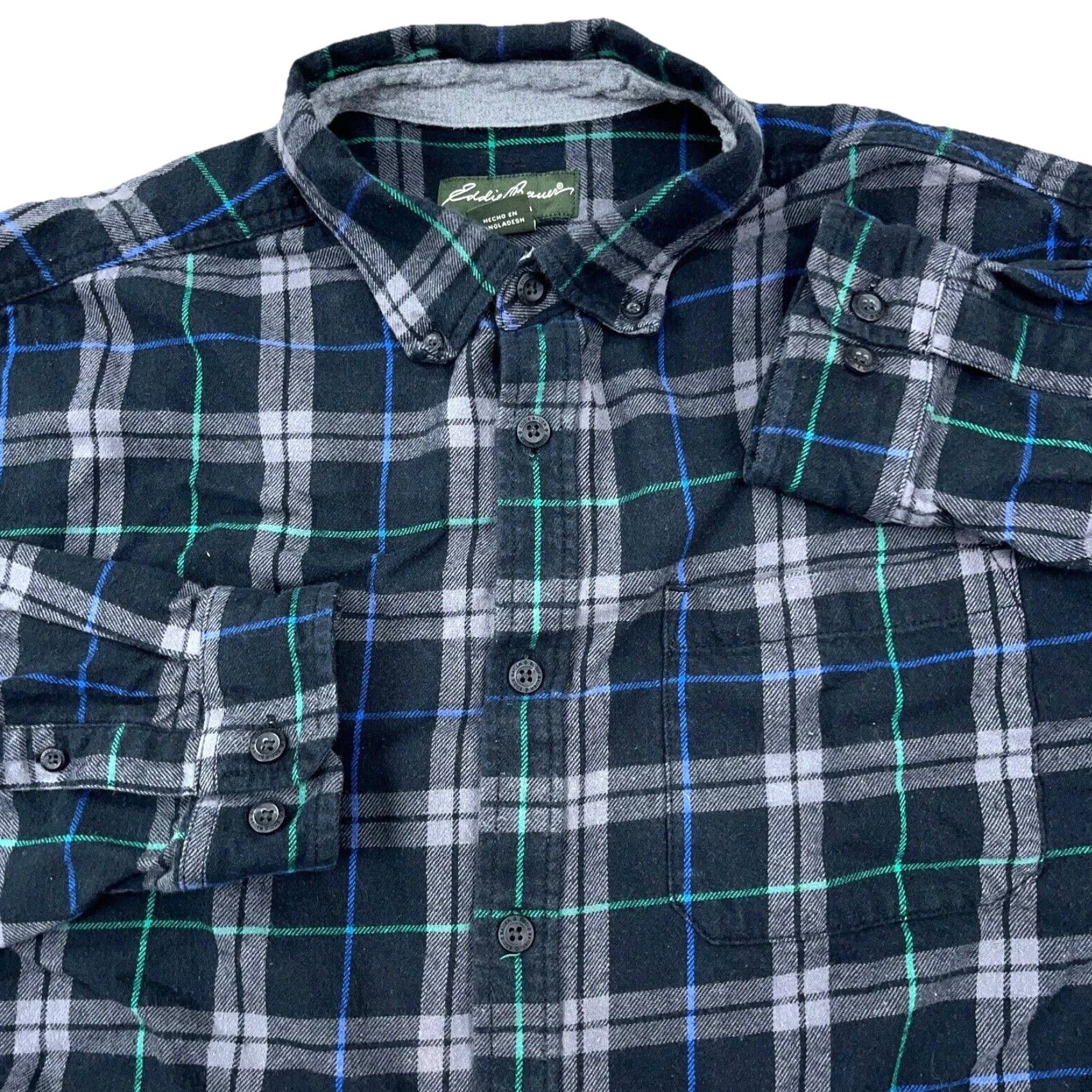 Eddie Bauer Eddie Bauer Button-Up Shirt Men XL Black Plaid Flannel Casual Shirt Size US XL / EU 56 / 4 - 2 Thumbnail