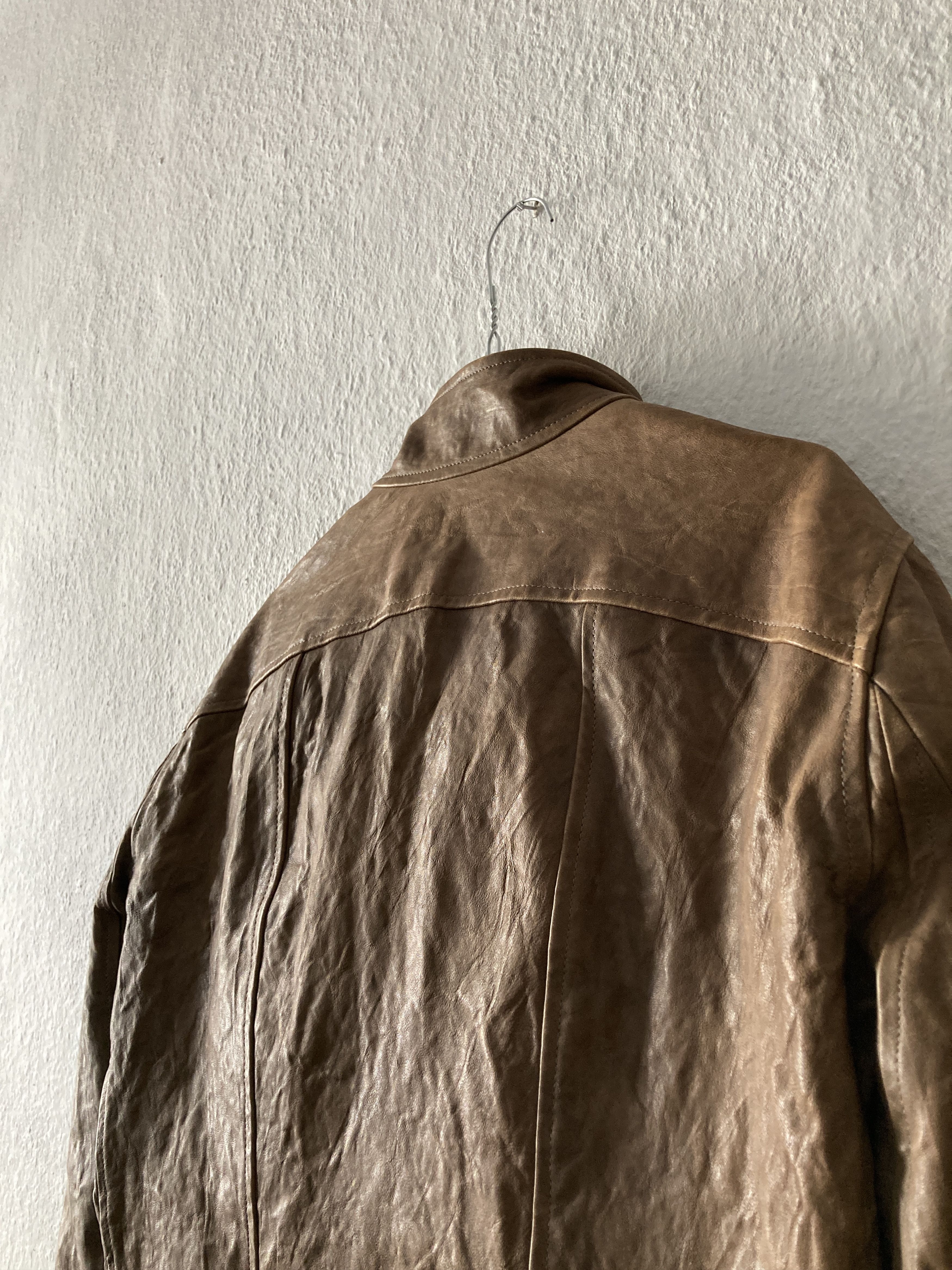 Rick Owens F/W 09 “CRUST” Hammered Lamb Mollino Leather Jacket Dust L Size US L / EU 52-54 / 3 - 11 Thumbnail