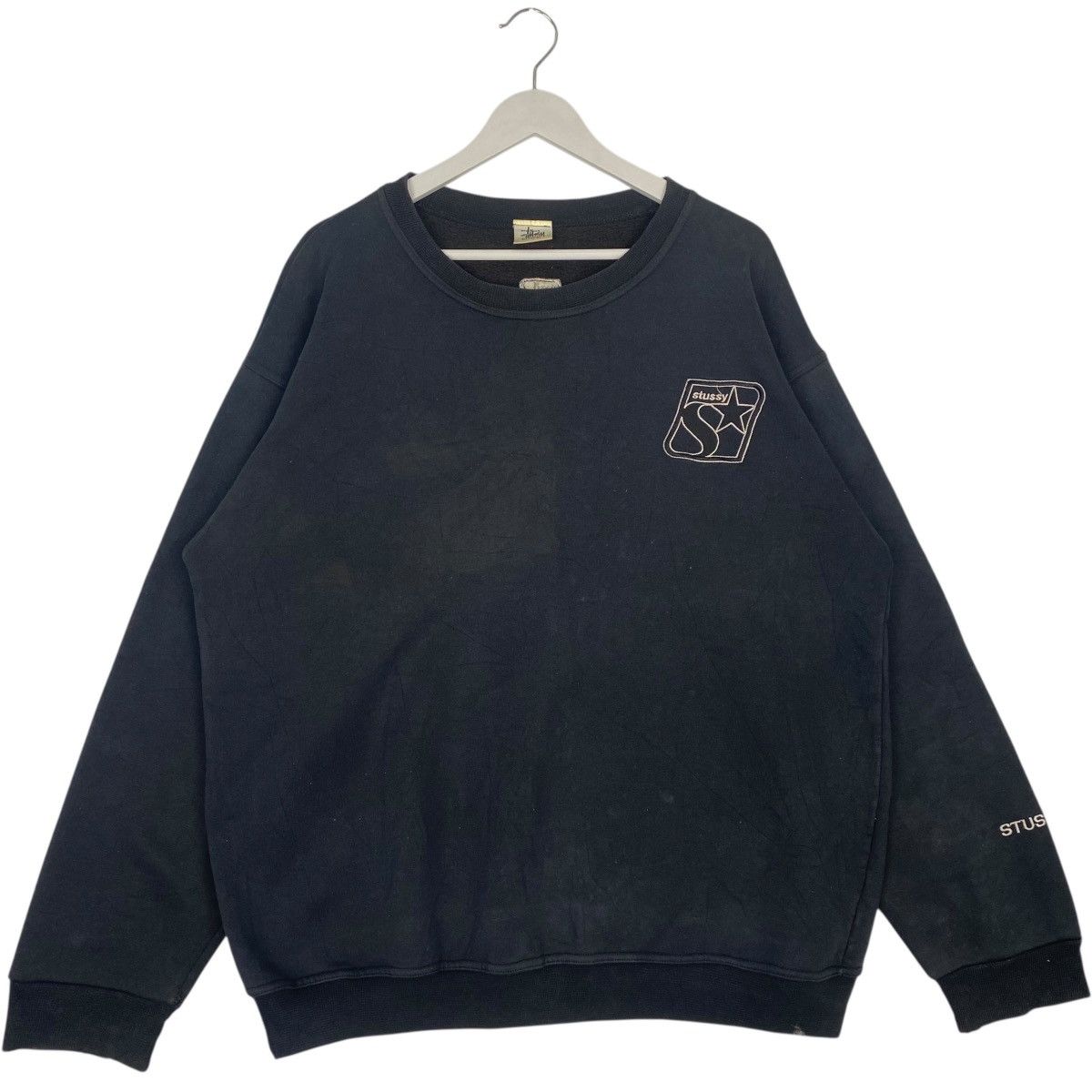 Other Vintage Stussy Embroidered Crewneck Sweatshirt Dark Gray Size US L / EU 52-54 / 3 - 6 Thumbnail