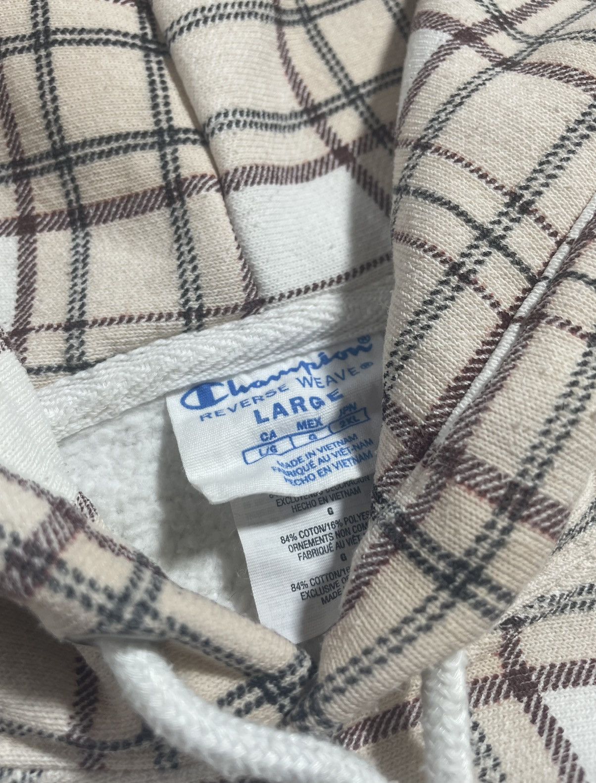 Champion Rare Vintage Champion Checkered Hoodie Old School Style 1990 Size M / US 6-8 / IT 42-44 - 7 Thumbnail