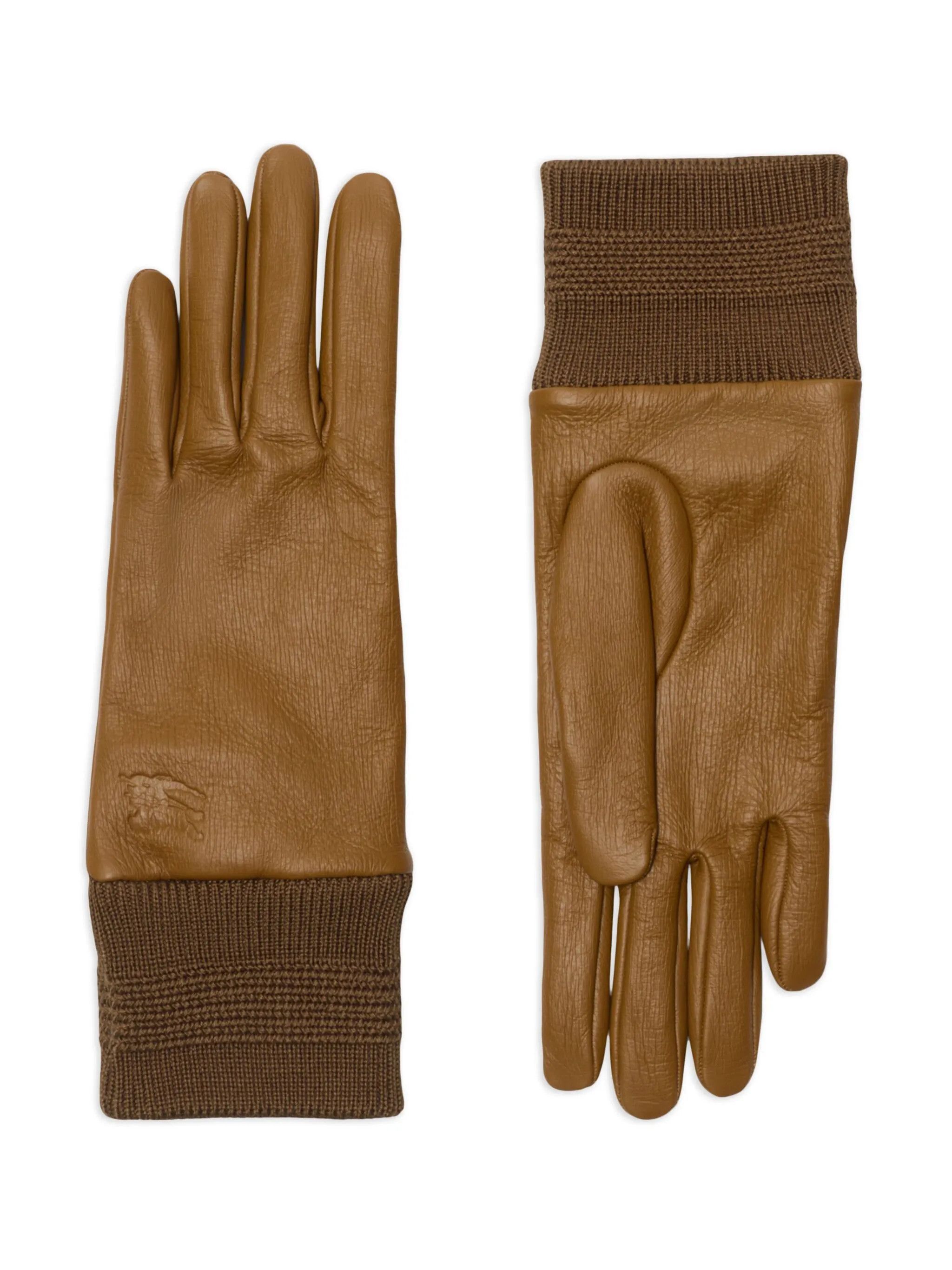 Burberry o1w1db10126 Size: 7 / EKD Leather Gloves in Brown Size ONE SIZE - 2 Thumbnail